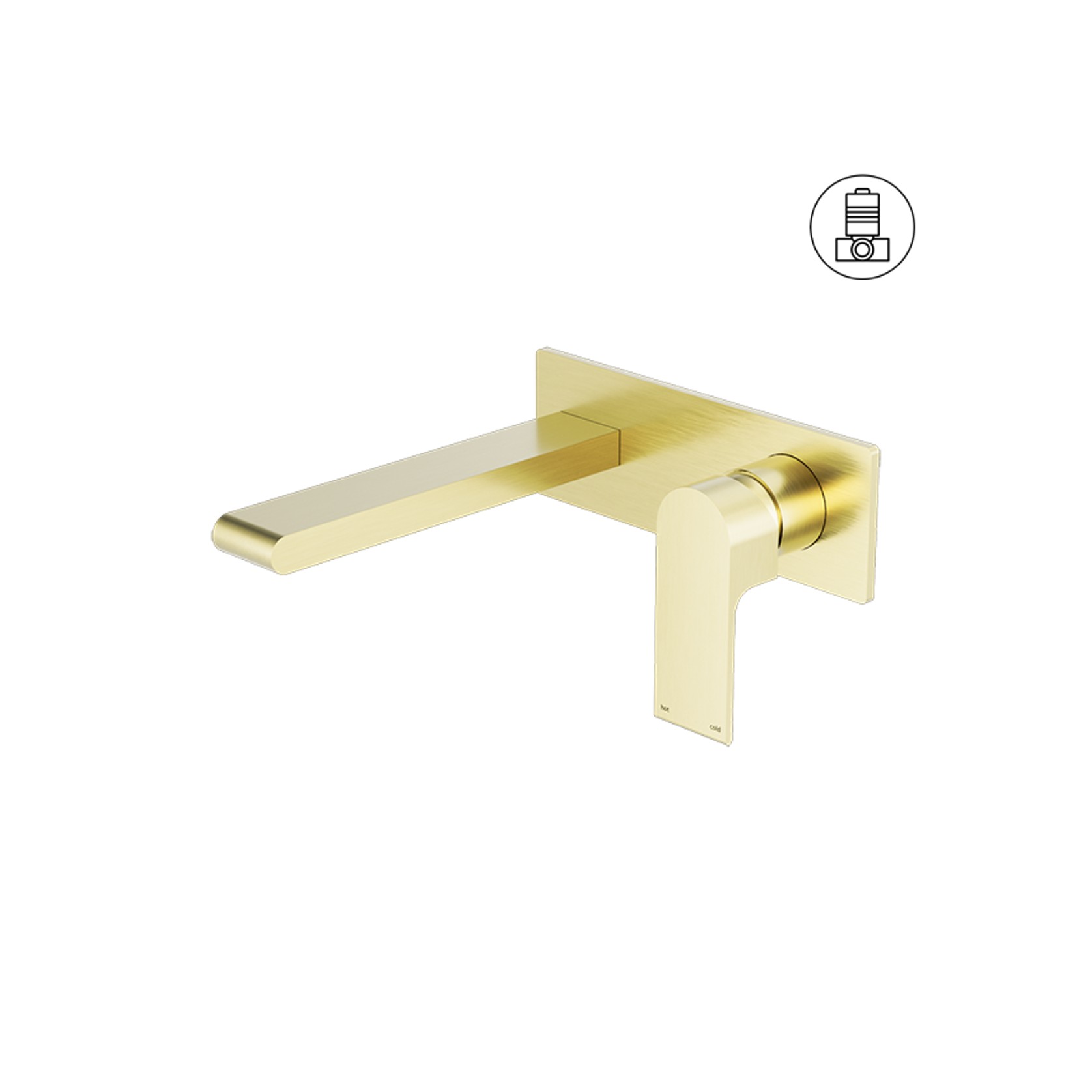 Bianca Basin/Bath Mixer 230mm | Brushed Gold gallery detail image