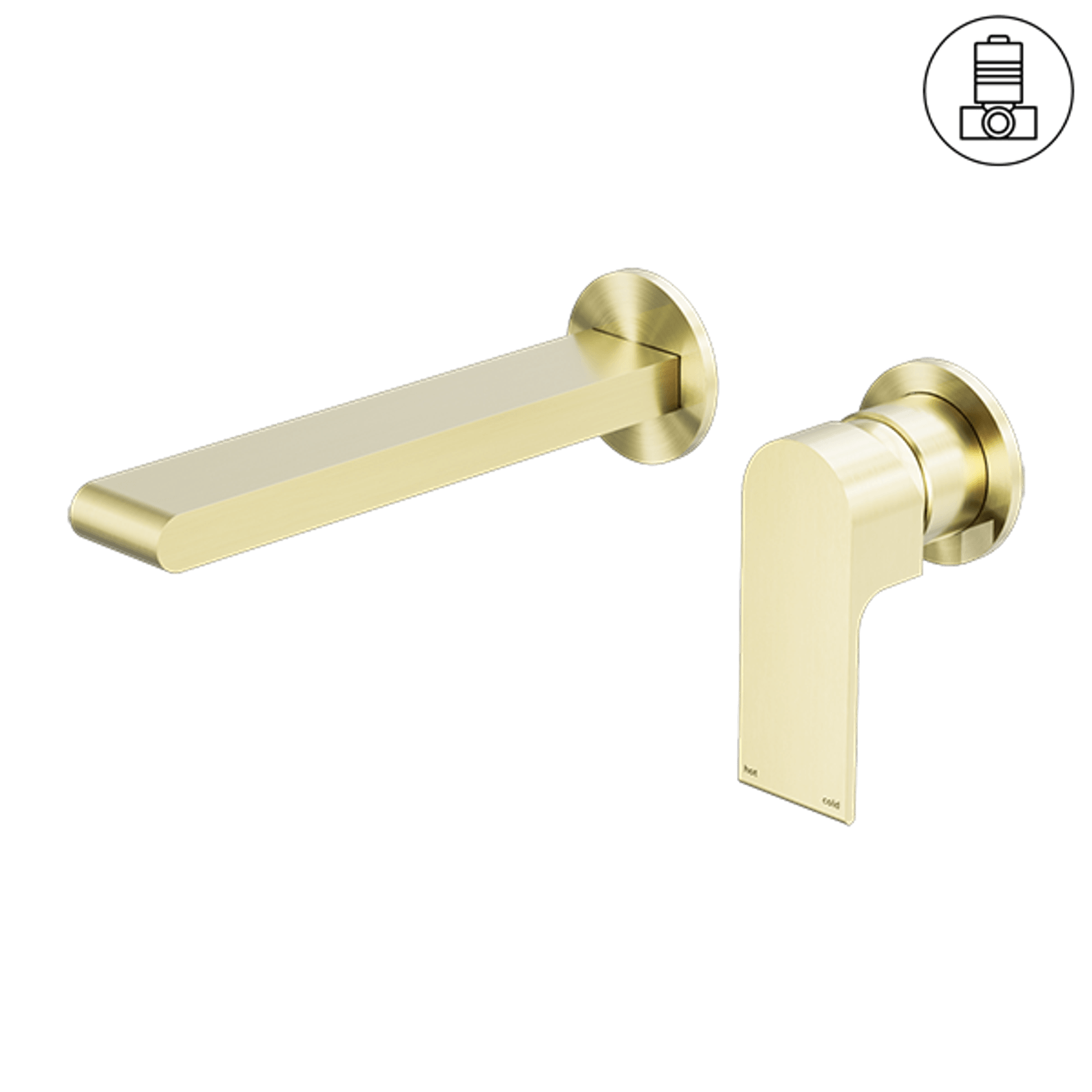 Bianca Basin/Bath Mixer Back Plate 230mm | Brushed Gold gallery detail image