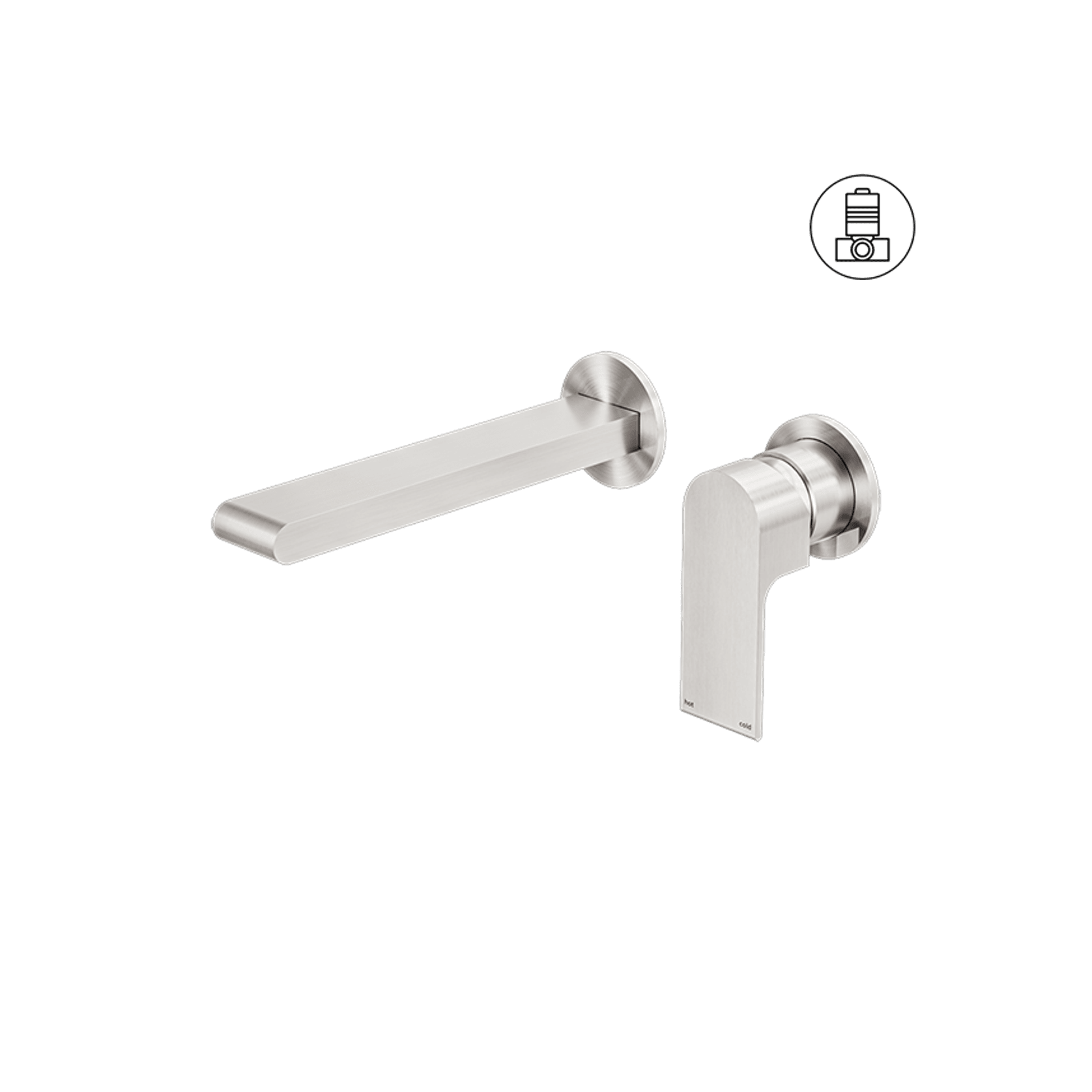 Bianca Basin/Bath Mixer Back Plate 230mm | Brushed Nickel gallery detail image