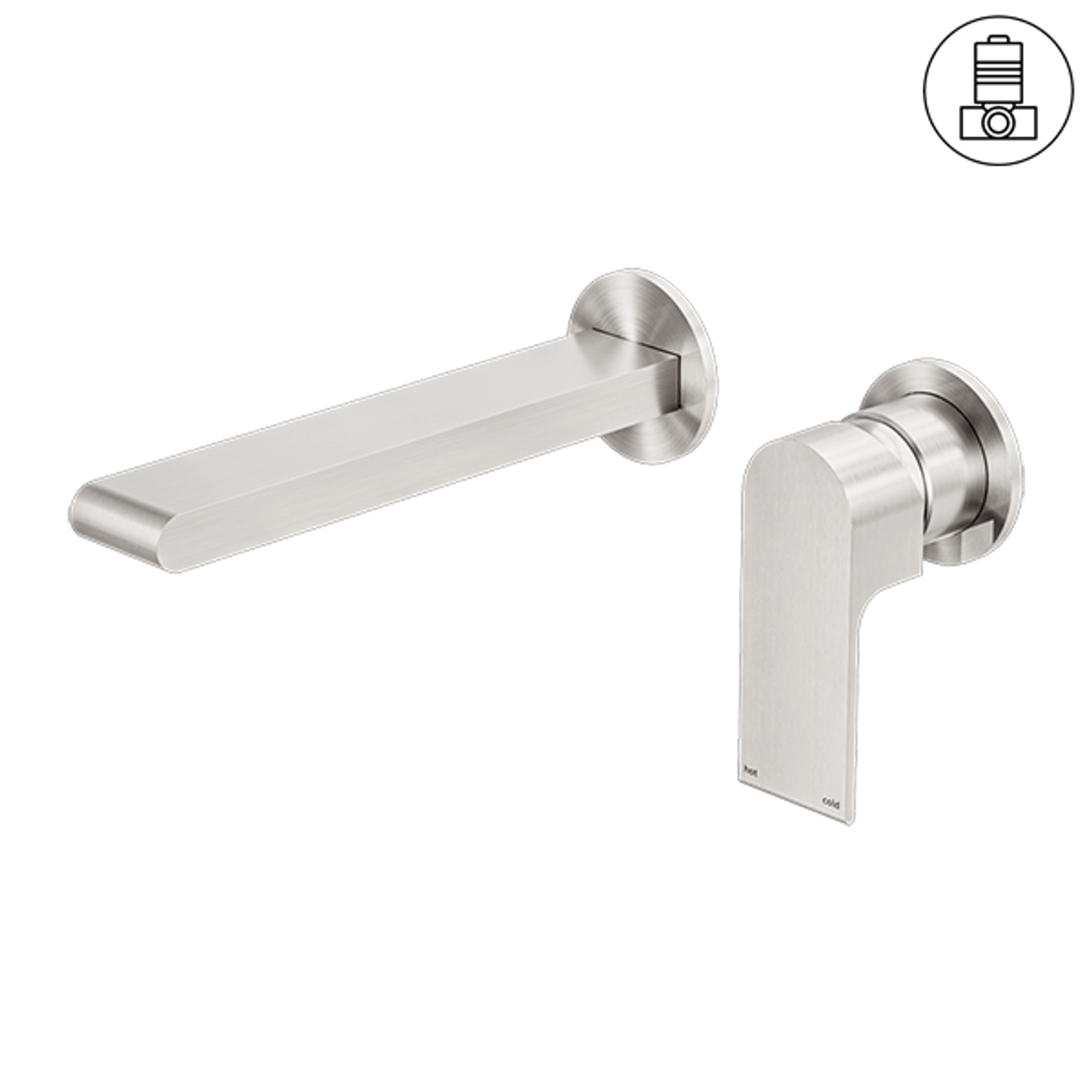 Bianca Basin/Bath Mixer Back Plate 230mm | Brushed Nickel gallery detail image