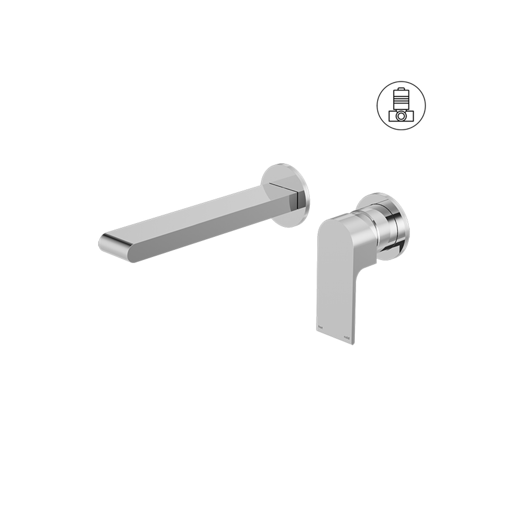 Bianca Basin/Bath Mixer Back Plate 230mm | Chrome gallery detail image