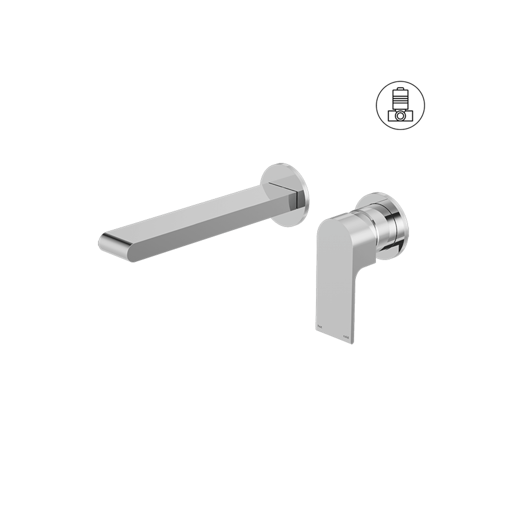 Bianca Basin/Bath Mixer Back Plate 230mm | Chrome gallery detail image