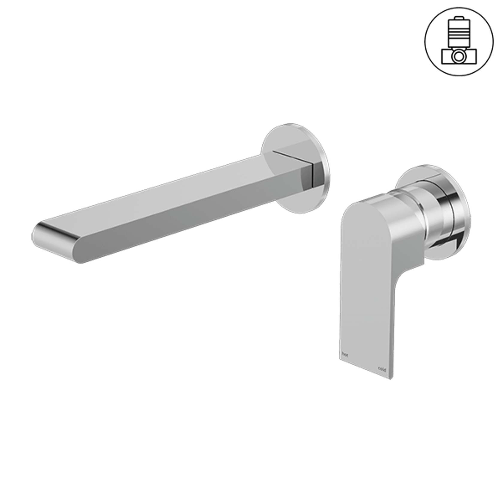 Bianca Basin/Bath Mixer Back Plate 230mm | Chrome gallery detail image