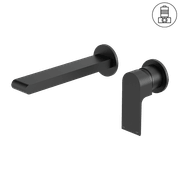 Bianca Basin/Bath Mixer Back Plate 230mm | Matte Black gallery detail image