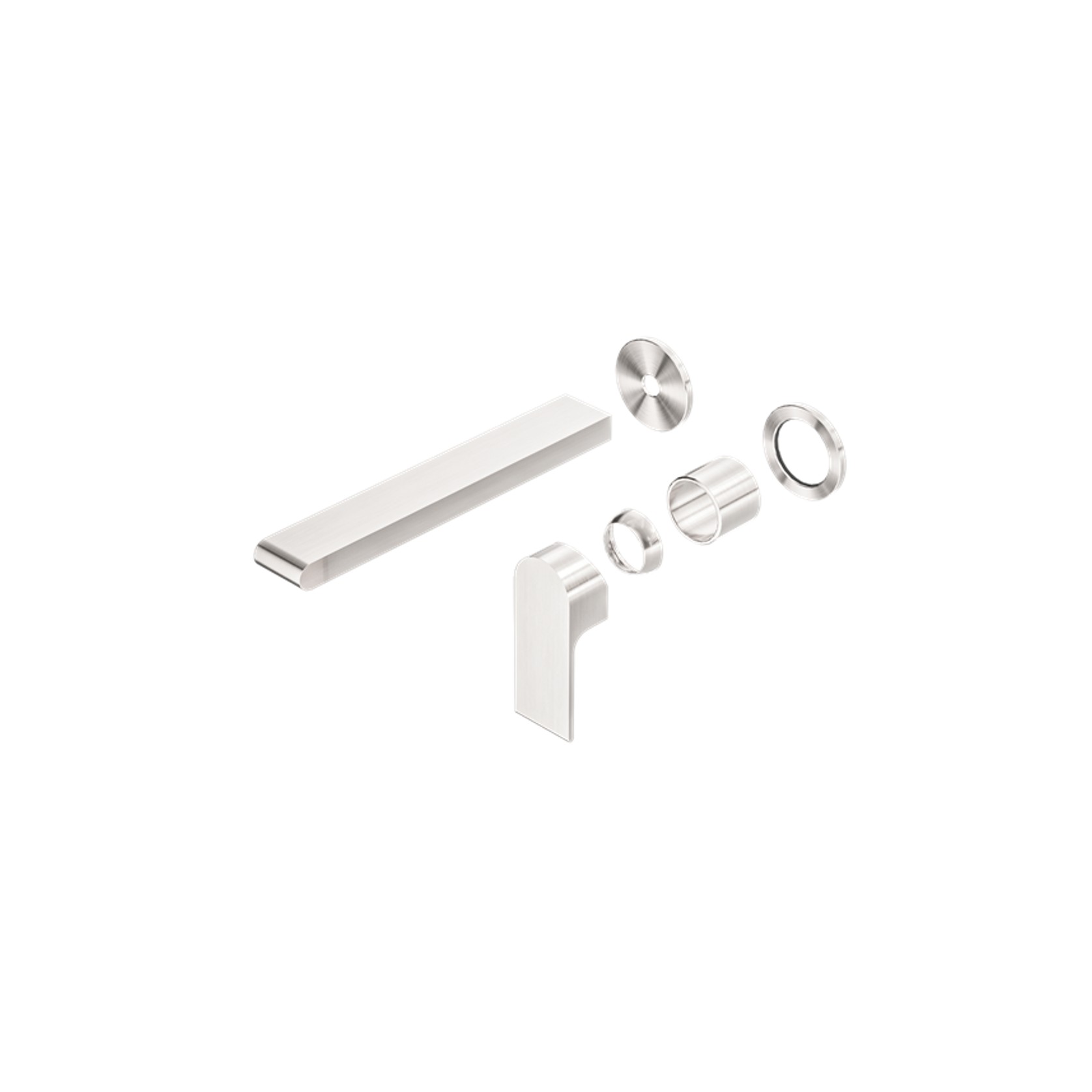 Bianca Wall Basin/Bath Mixer Separate Back Plate 230mm Trim Kits | Brushed Nickel gallery detail image
