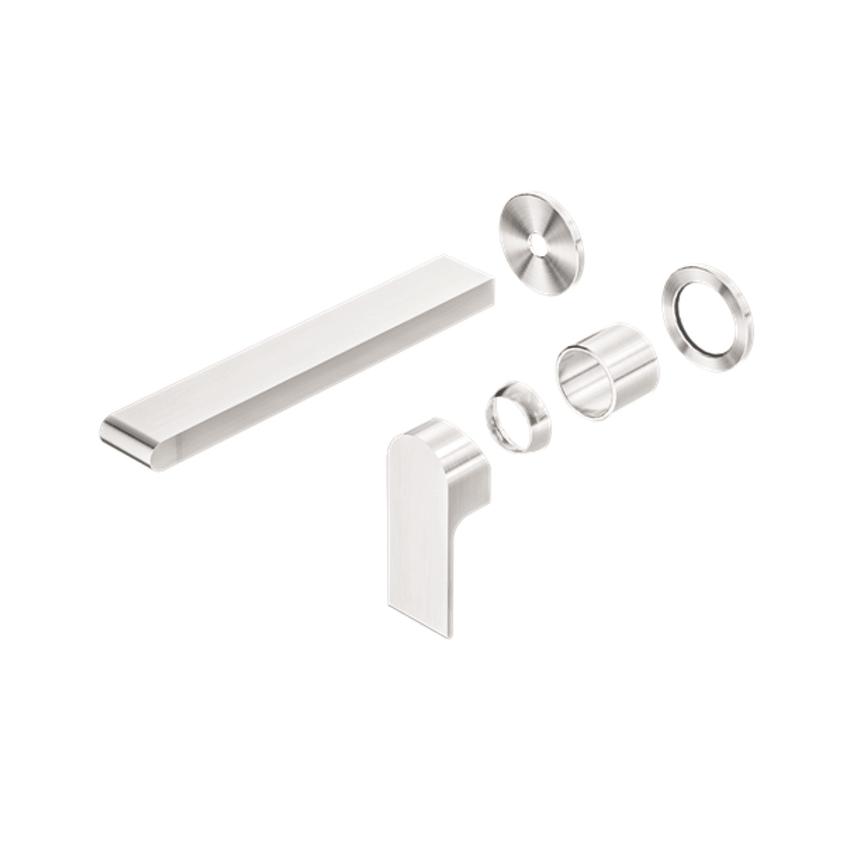 Bianca Wall Basin/Bath Mixer Separate Back Plate 230mm Trim Kits | Brushed Nickel gallery detail image