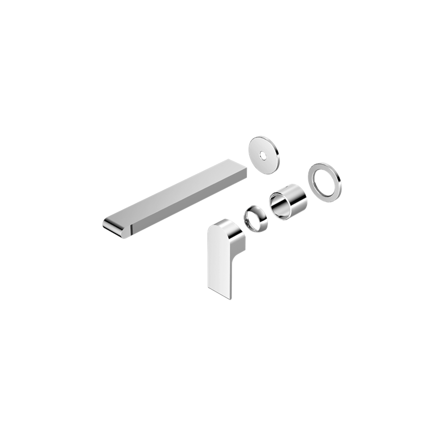 Bianca Wall Basin/Bath Mixer Separate Back Plate 230mm Trim Kits | Chrome gallery detail image