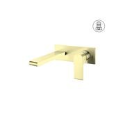 Bianca Wall Basin/Bath Mixer 187mm | Brushed Gold gallery detail image