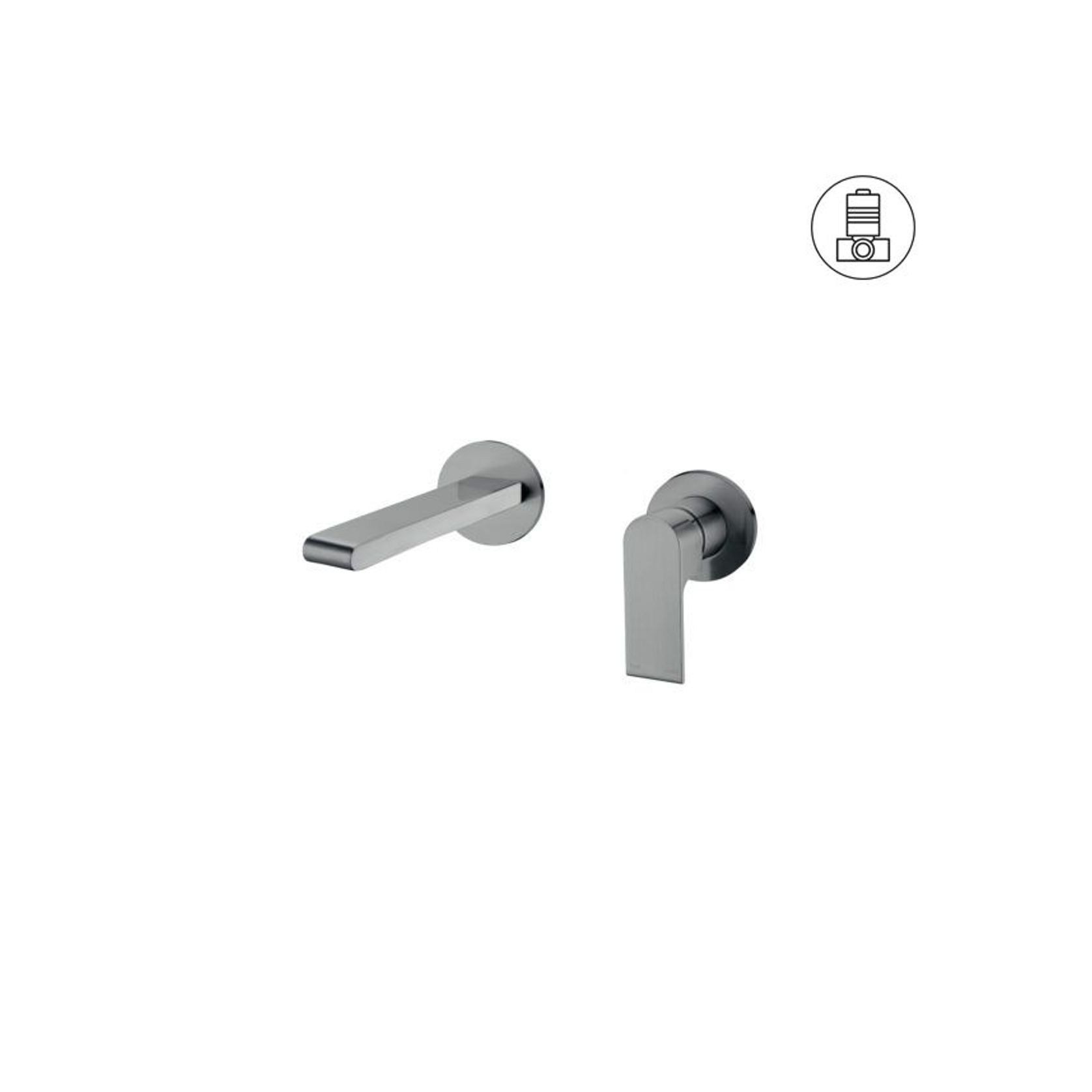 Bianca Mixer Separate Back Plate 187mm | Gun Metal gallery detail image