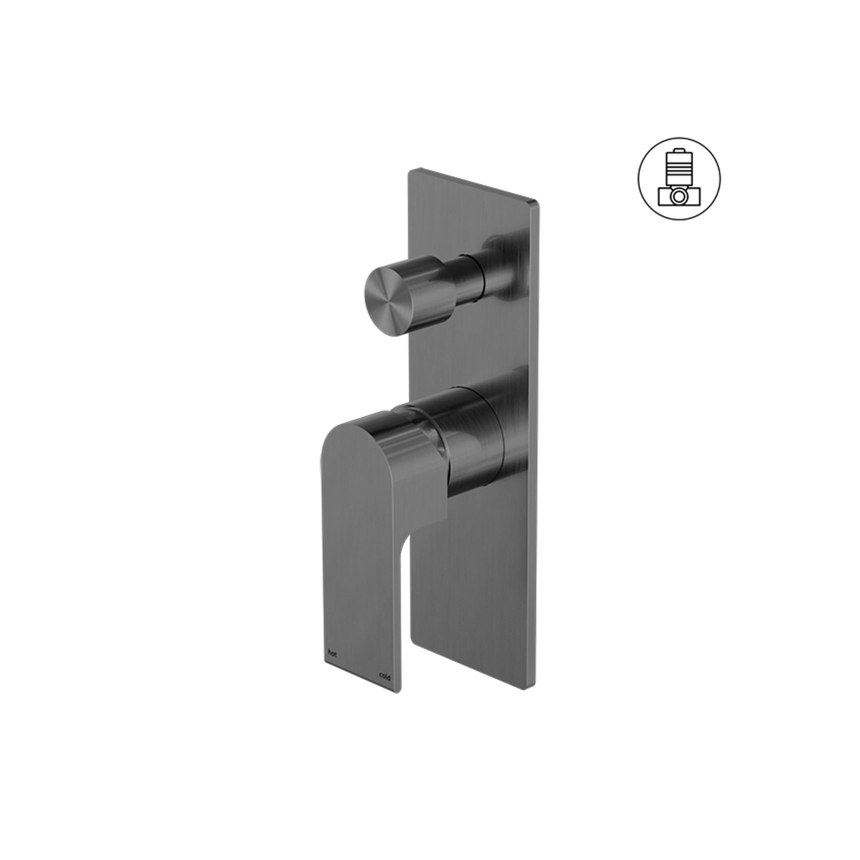 Bianca Shower Mixer & Divertor | Gun Metal gallery detail image