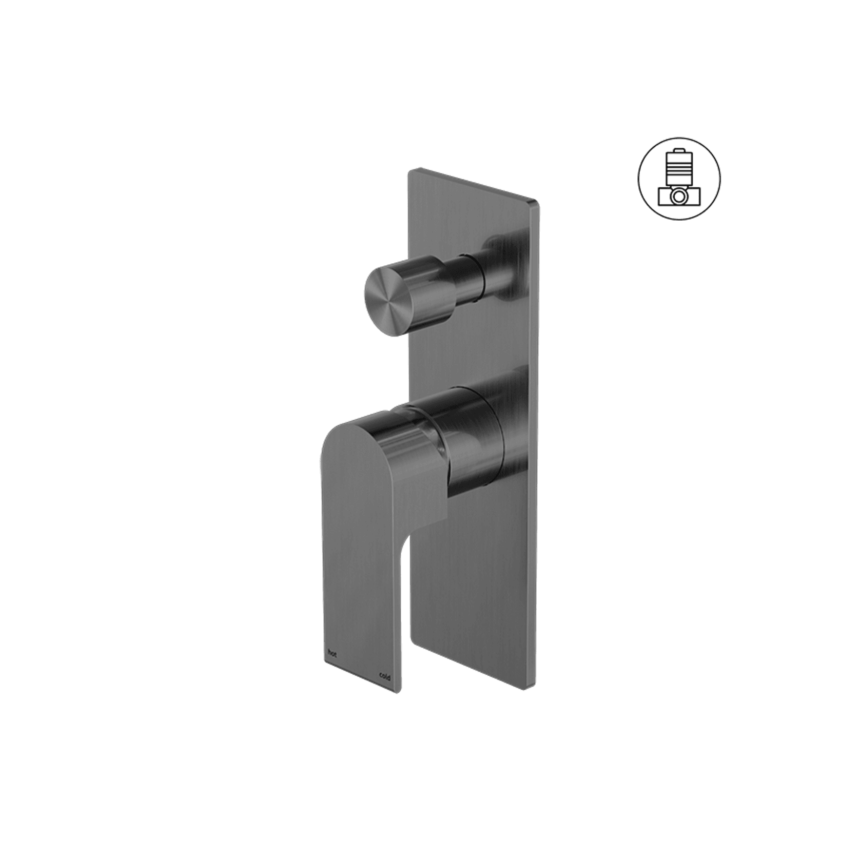 Bianca Shower Mixer & Divertor | Gun Metal gallery detail image