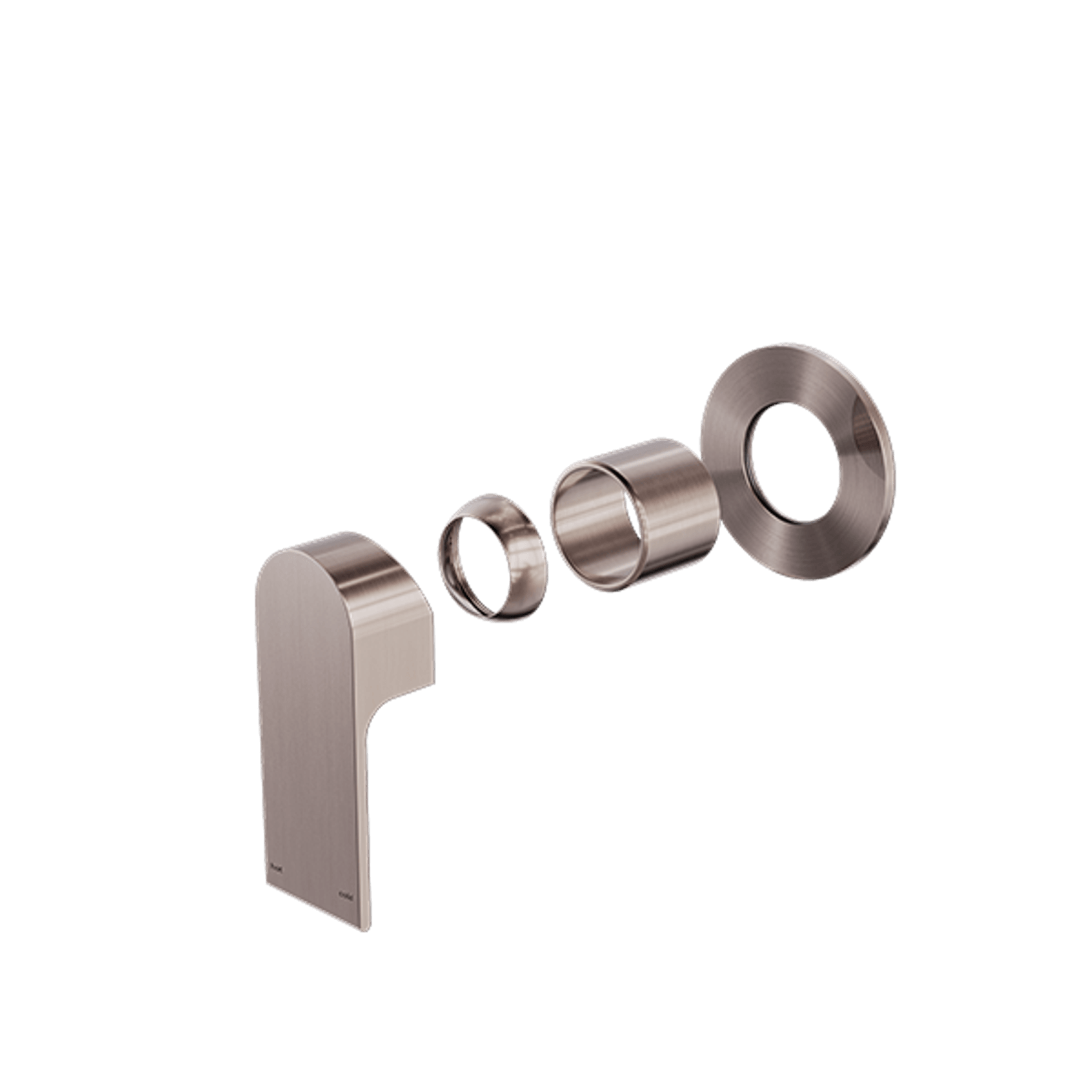 Bianca Shower Mixer 80mm Plate Trim Kits | Brushed Bronze gallery detail image