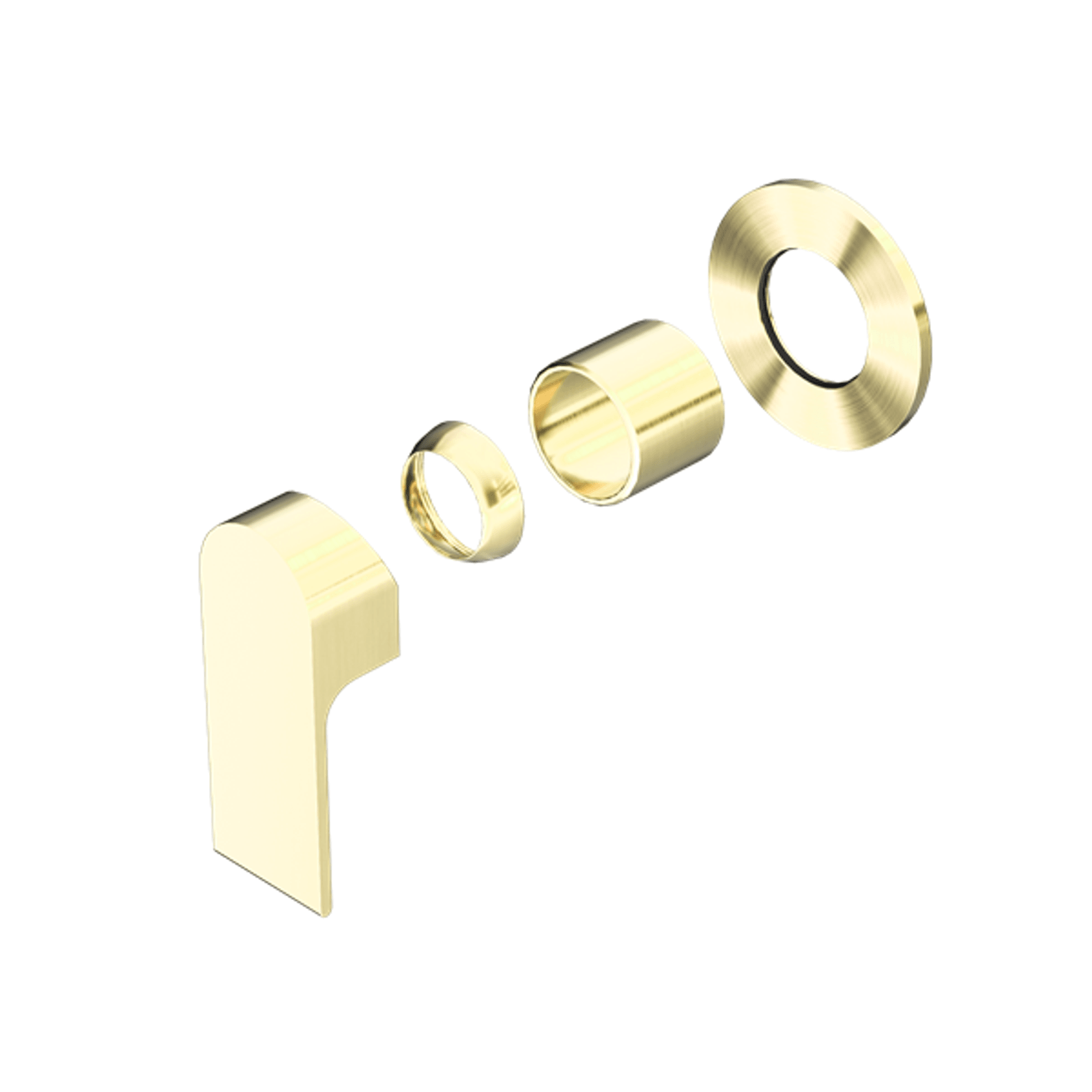 Bianca Shower Mixer 80mm Plate Trim Kits | Brushed Gold gallery detail image