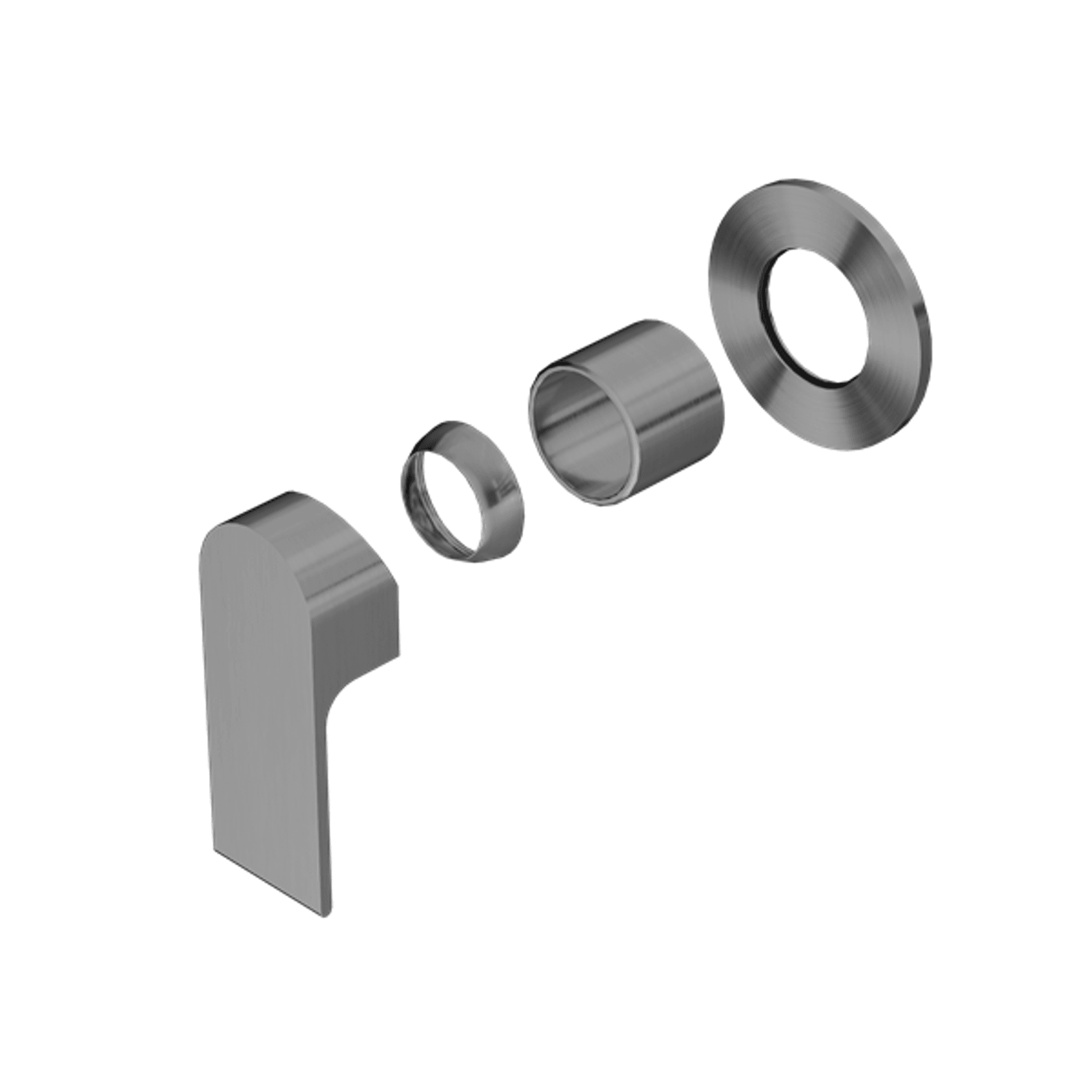Bianca Shower Mixer 80mm Plate Trim Kits | Gun Metal gallery detail image