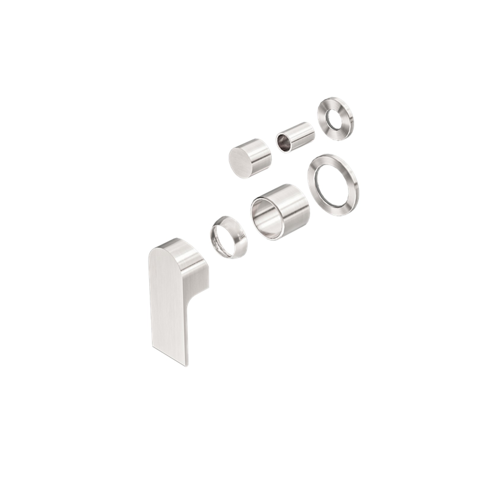 Bianca Shower Mixer & Divertor Back Plate | Brushed Nickel gallery detail image