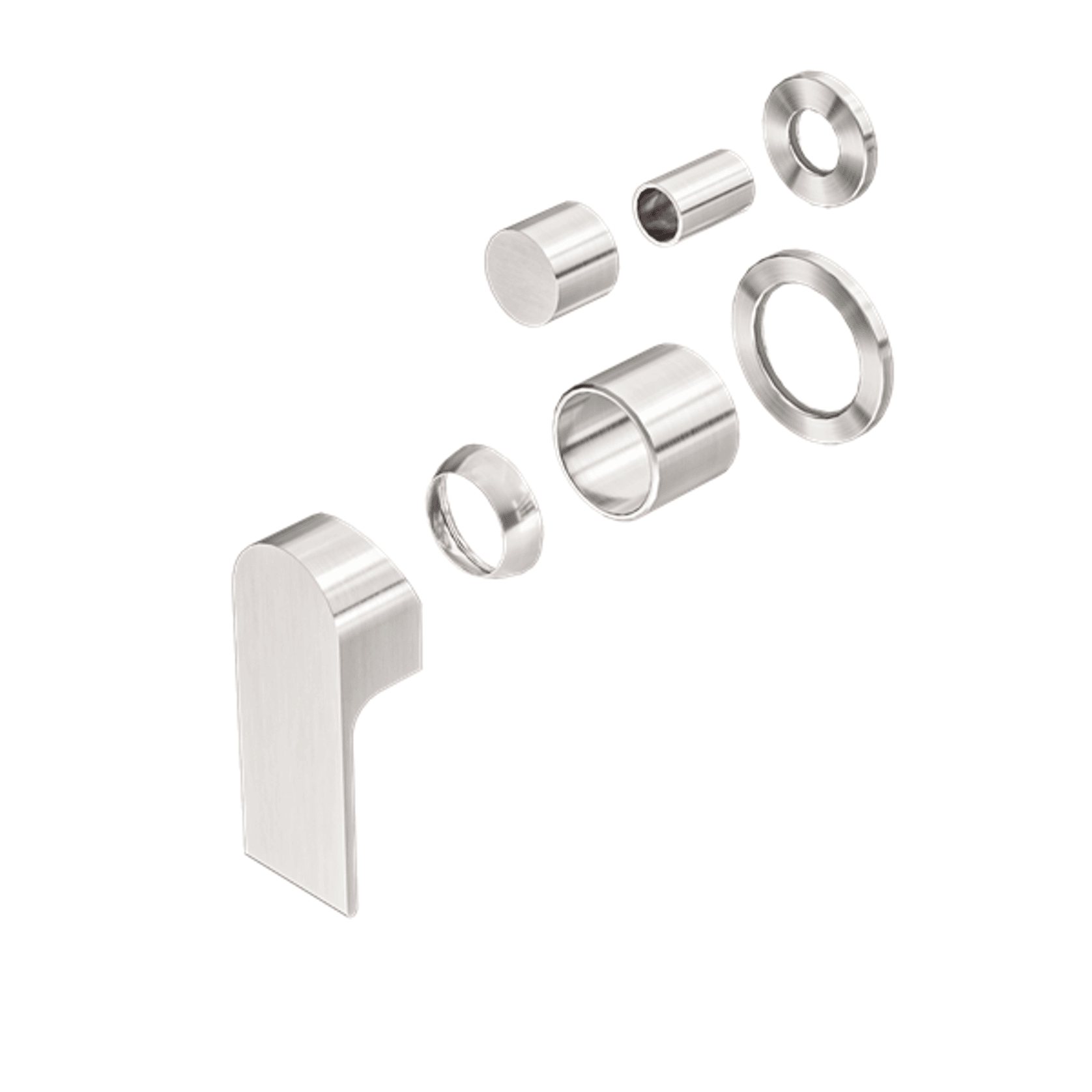Bianca Shower Mixer & Divertor Back Plate | Brushed Nickel gallery detail image