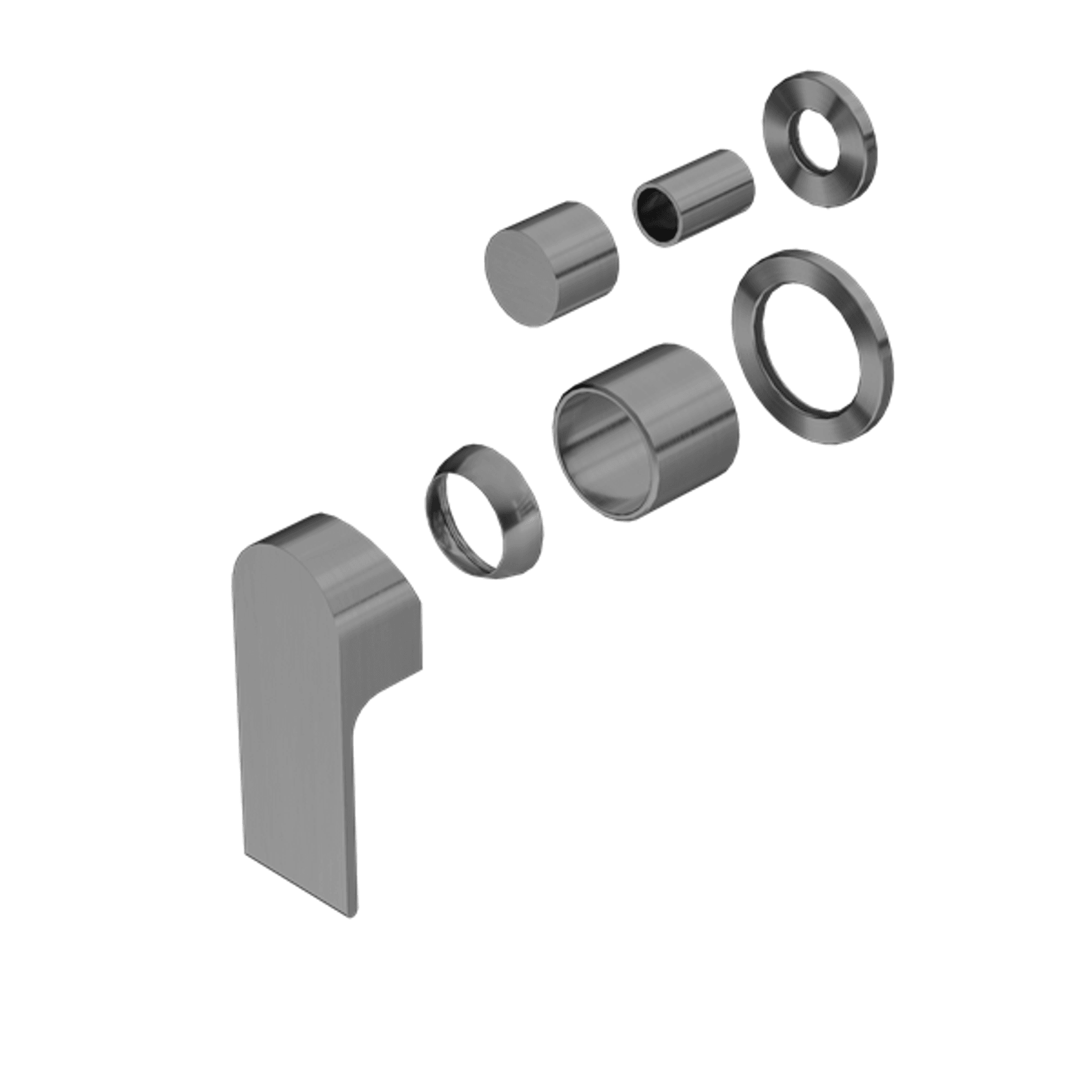 Bianca Shower Mixer & Divertor Back Plate | Gun Metal gallery detail image