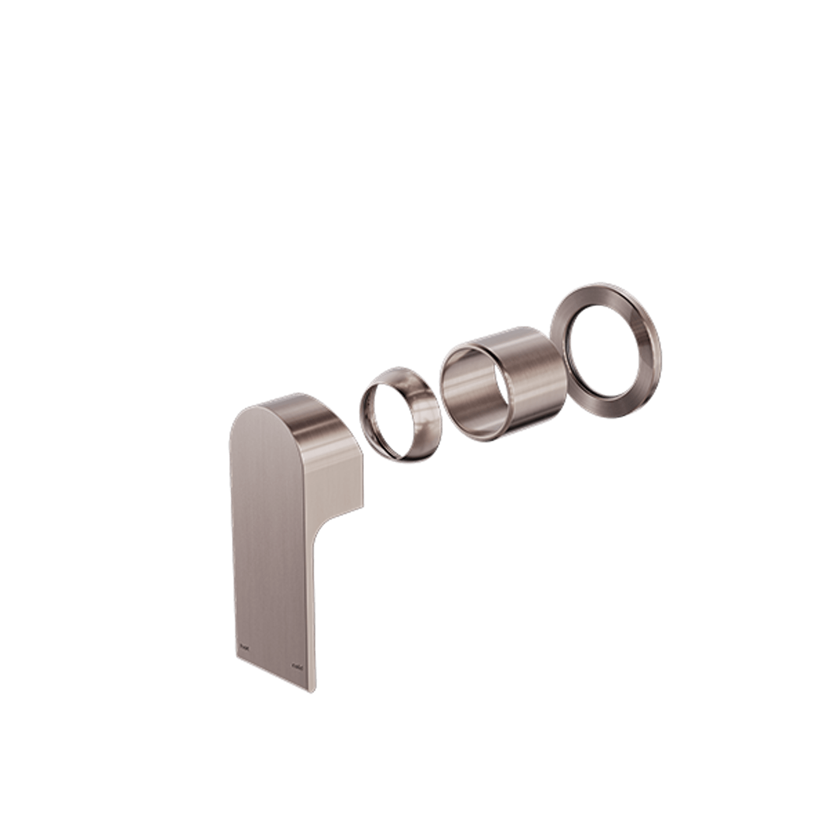 Bianca Shower Mixer 60mm Plate Trim Kits | Brushed Bronze gallery detail image