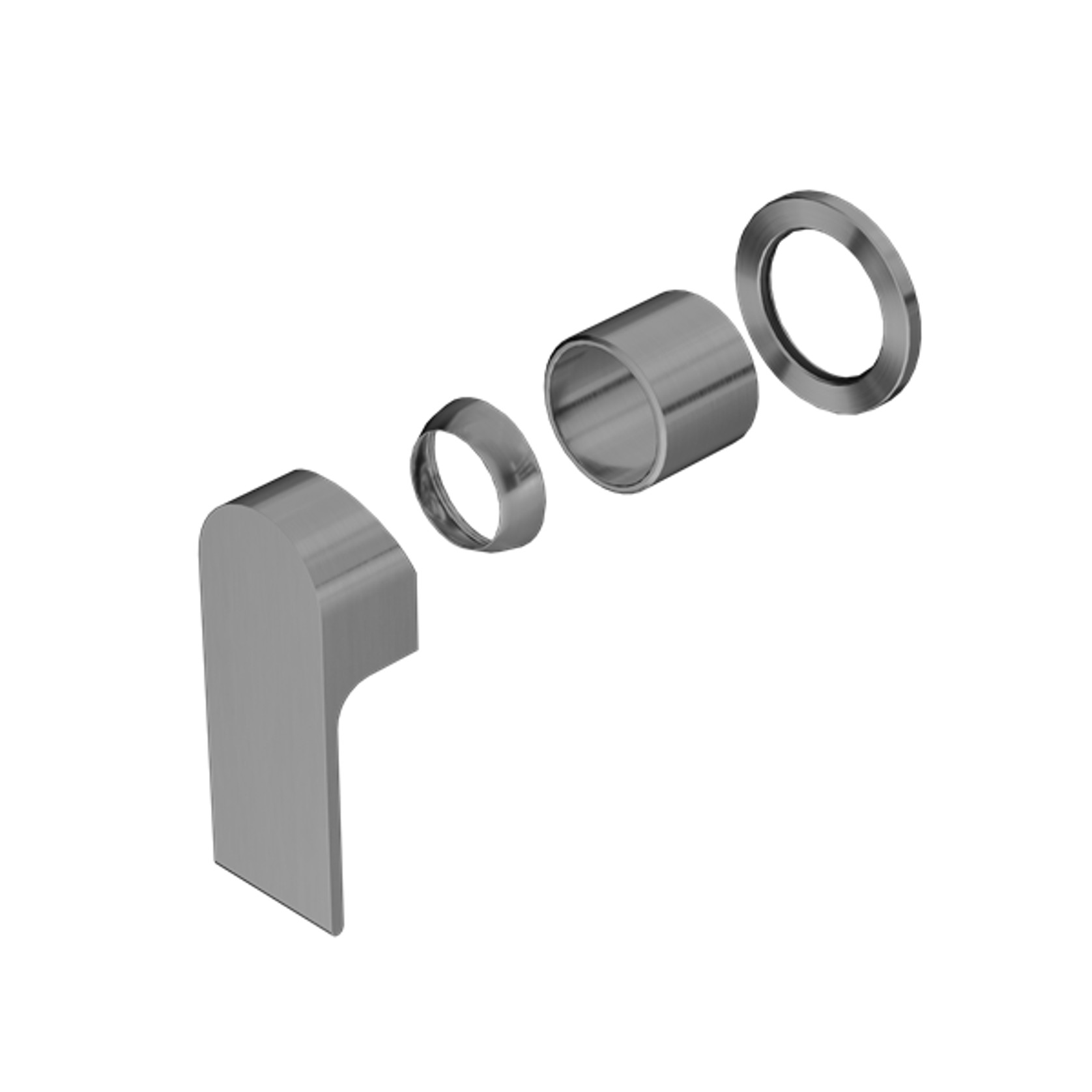 Bianca Shower Mixer 60mm Plate Trim Kits | Gun Metal gallery detail image
