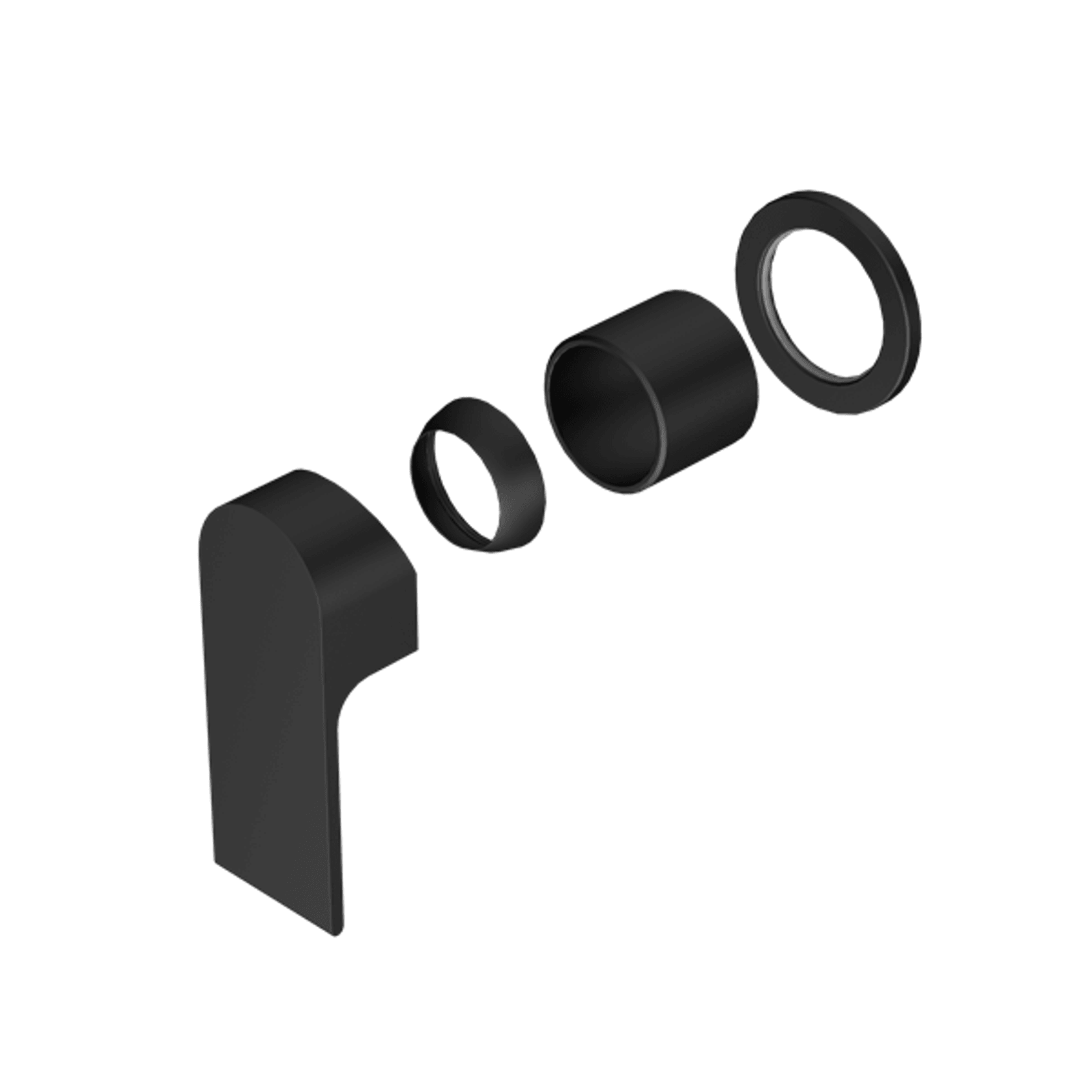Bianca Shower Mixer 60mm Plate Trim Kits | Matte Black gallery detail image