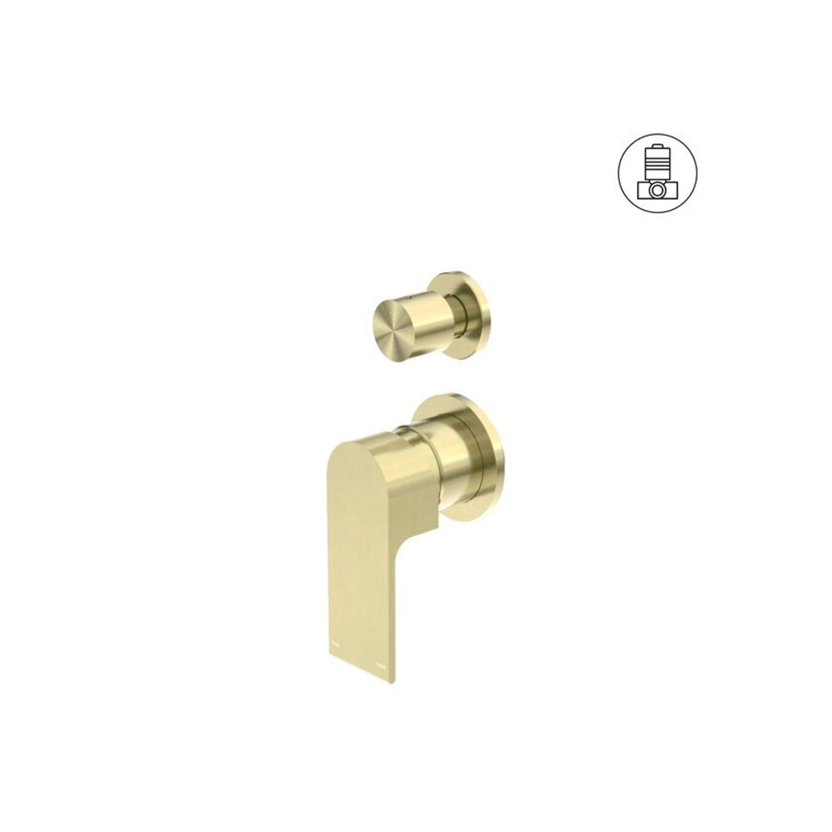 Bianca Shower Mixer & Divertor Back Plate | Brushed Gold gallery detail image