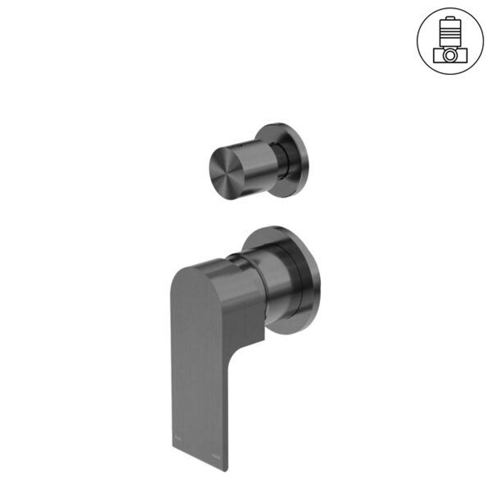 Bianca Shower Mixer & Divertor Back Plate | Gun Metal gallery detail image