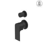 Bianca Shower Mixer & Divertor Back Plate | Matte Black gallery detail image
