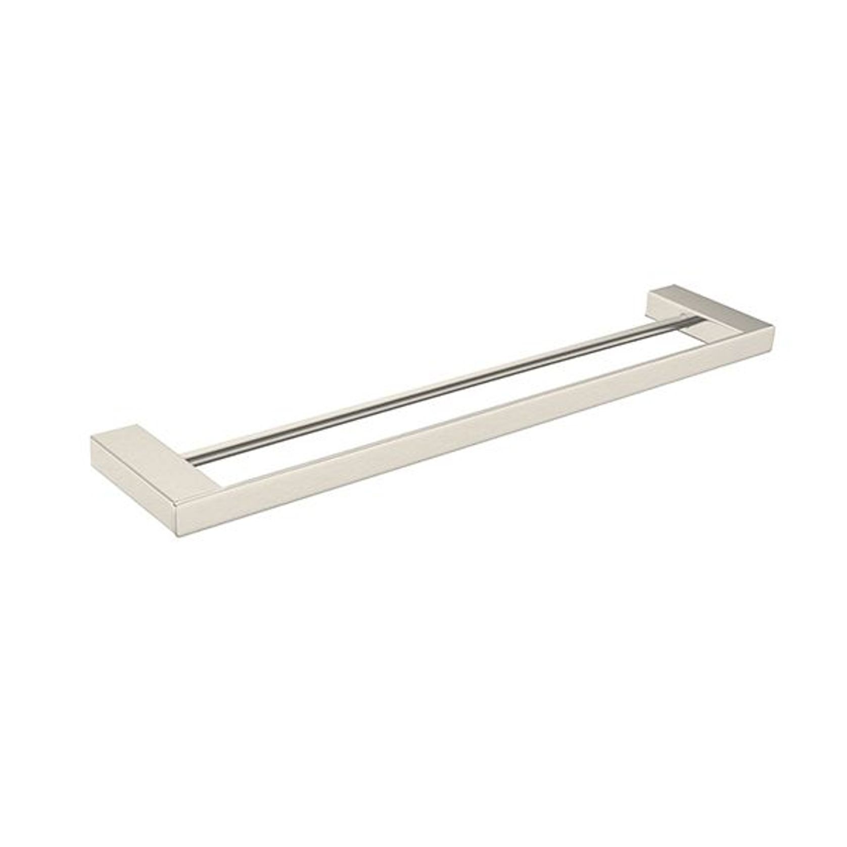 Celia Double Towel Rail 600mm Brushed Nickel gallery detail image