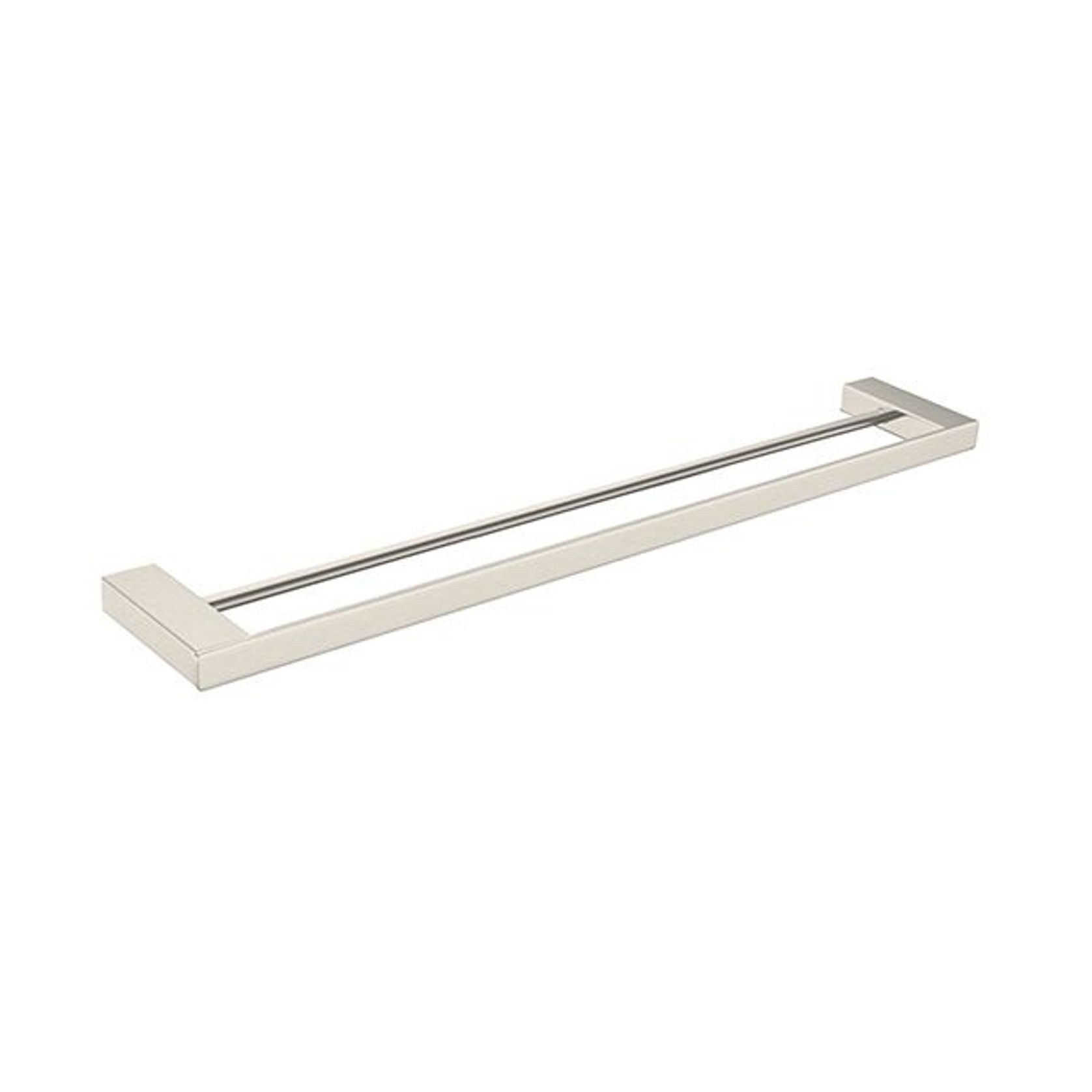 Celia Double Towel Rail 800mm Brushed Nickel gallery detail image
