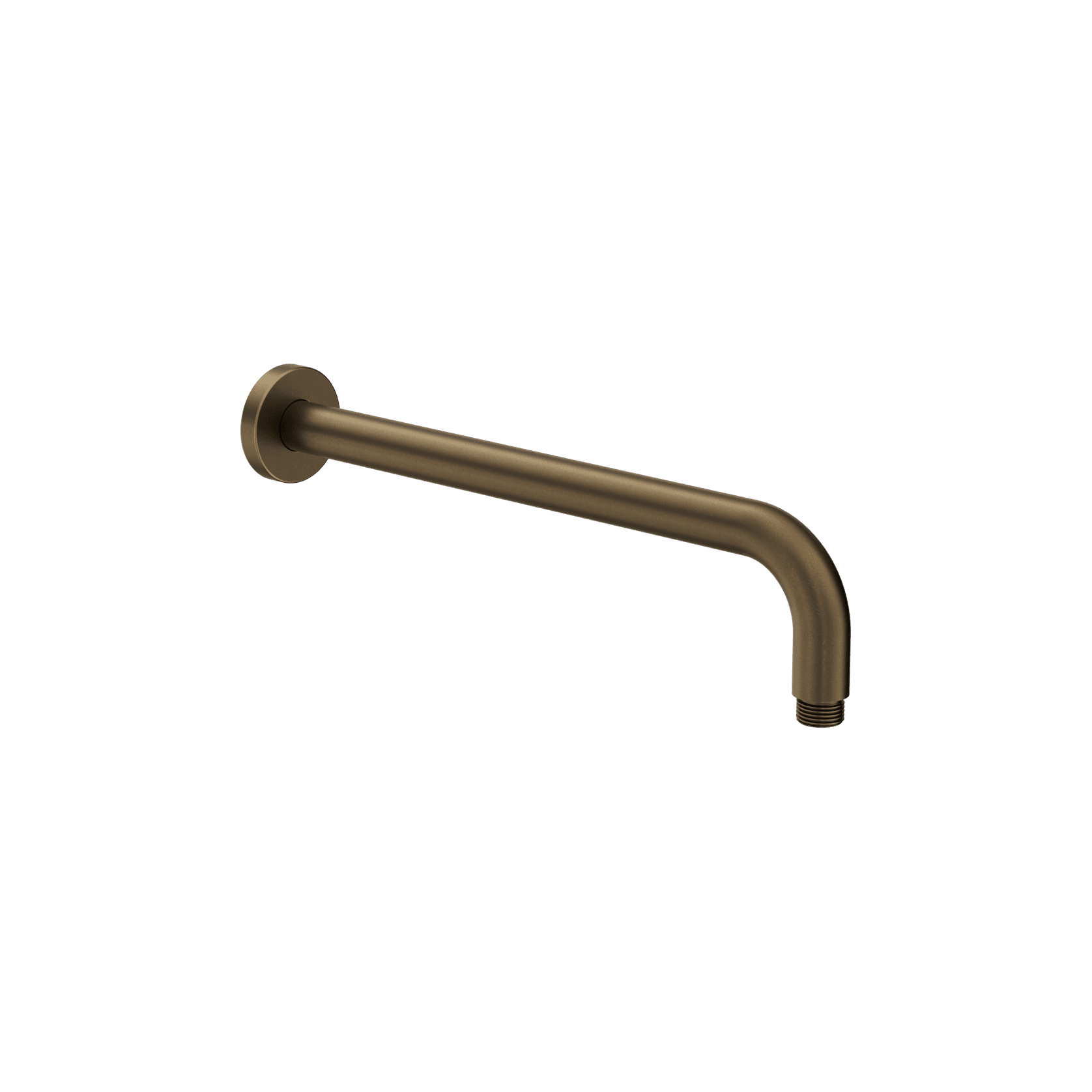 Round Shower Arm 330mm Length Tumbled Antique Brass gallery detail image