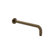 Round Shower Arm 330mm Length Tumbled Antique Brass gallery detail image