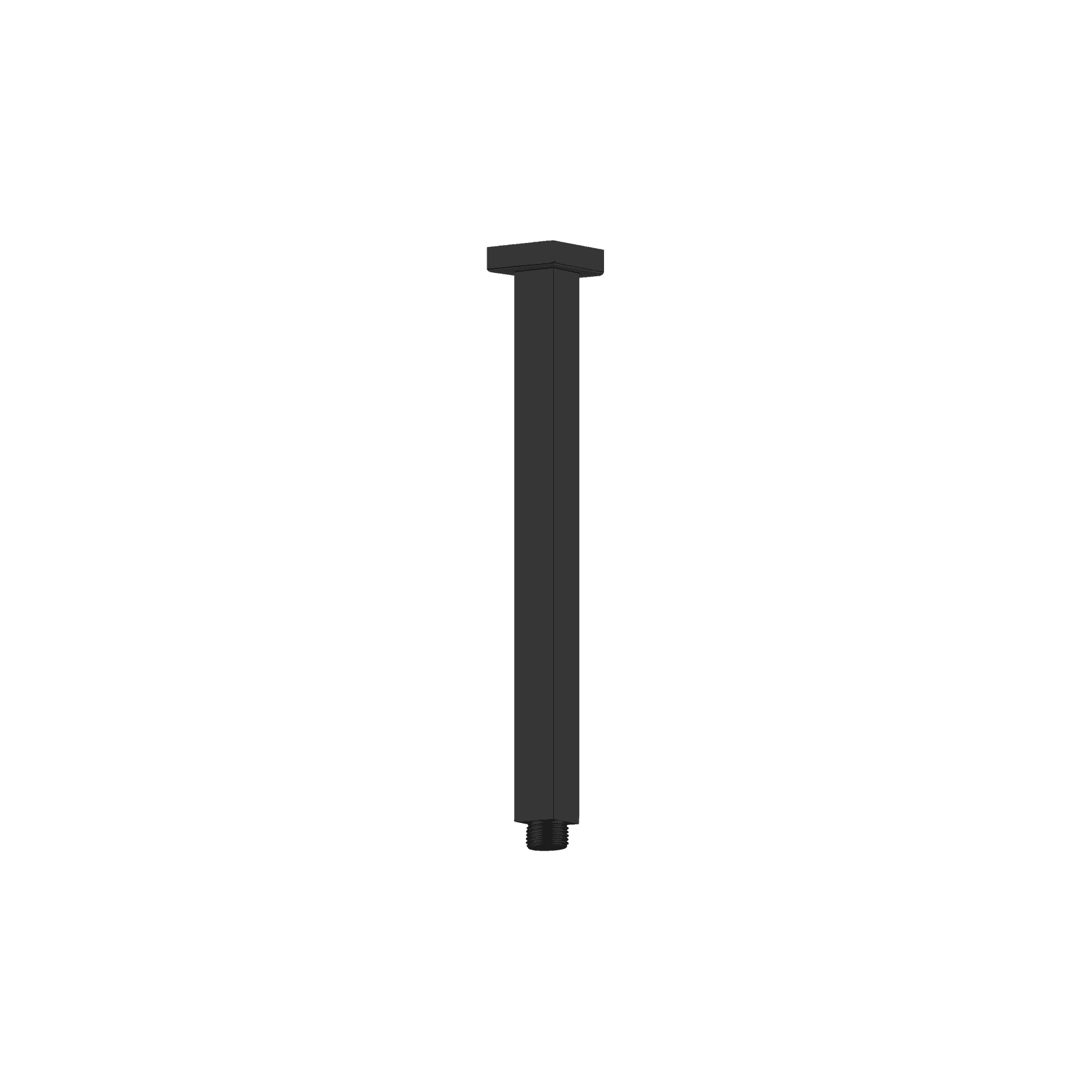 Square Ceiling Arm 450mm Length Matte Black gallery detail image