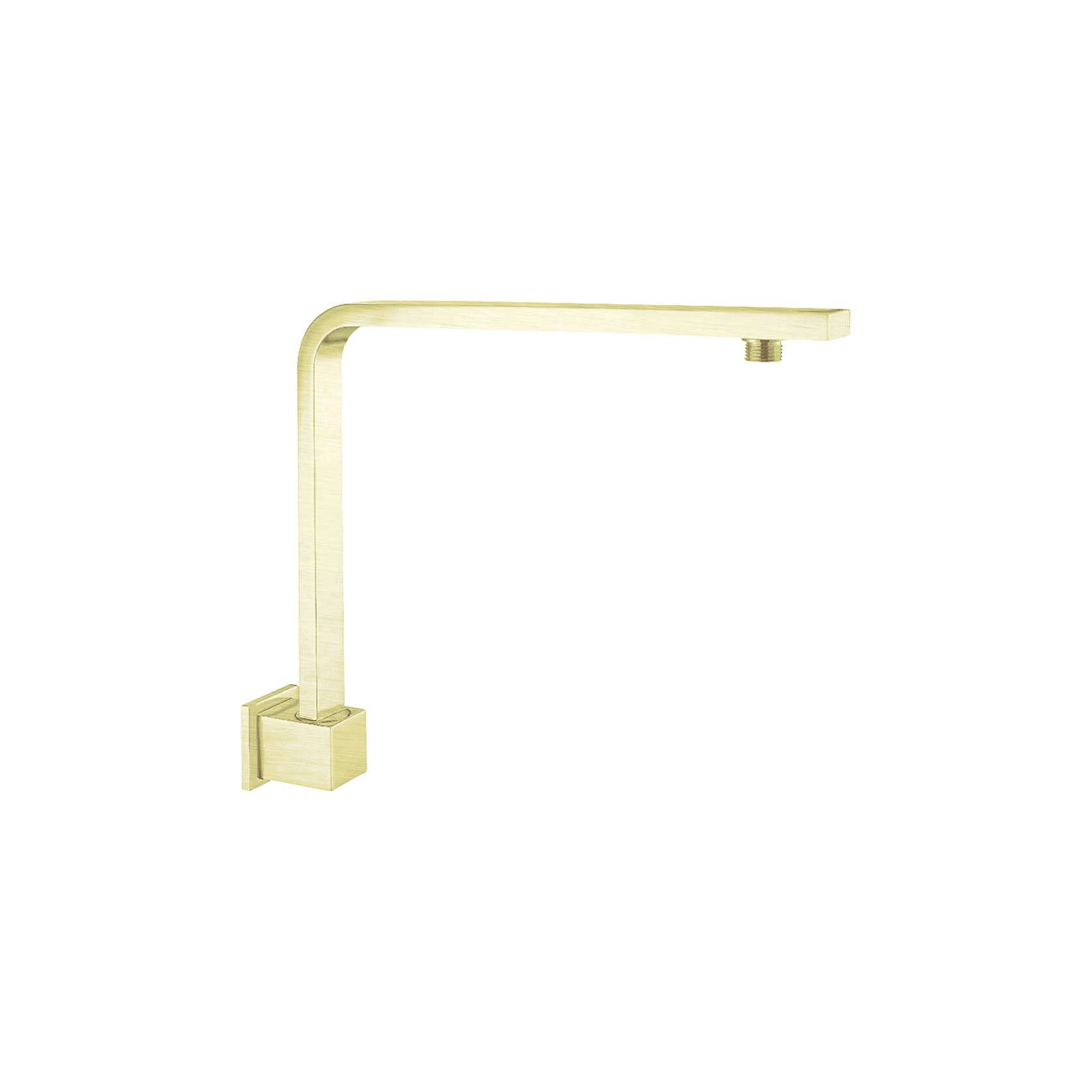 Square Swivel Shower Arm Brushed Gold gallery detail image