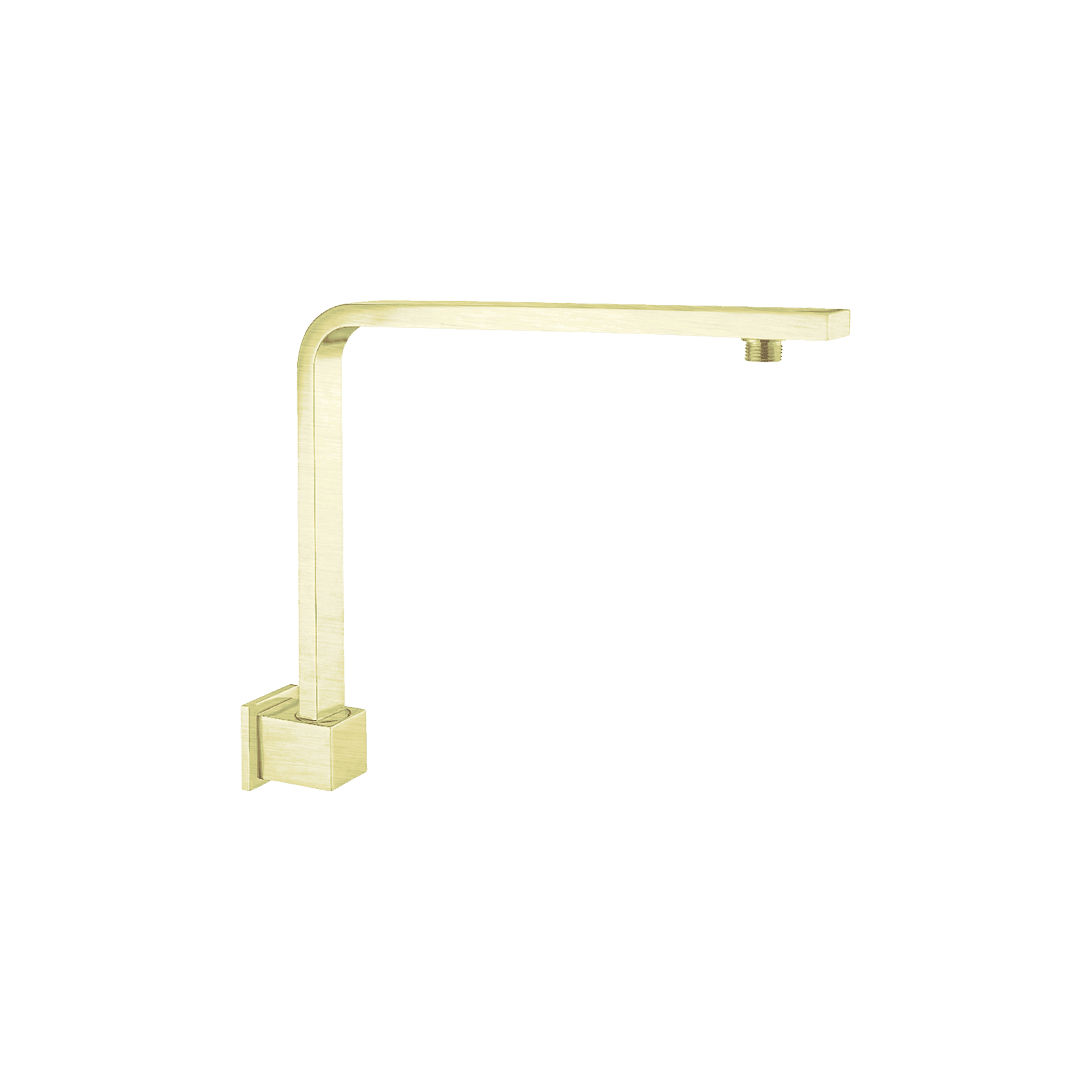 Square Swivel Shower Arm Brushed Gold gallery detail image