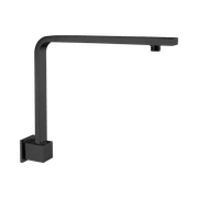 Square Swivel Shower Arm Matte Black gallery detail image