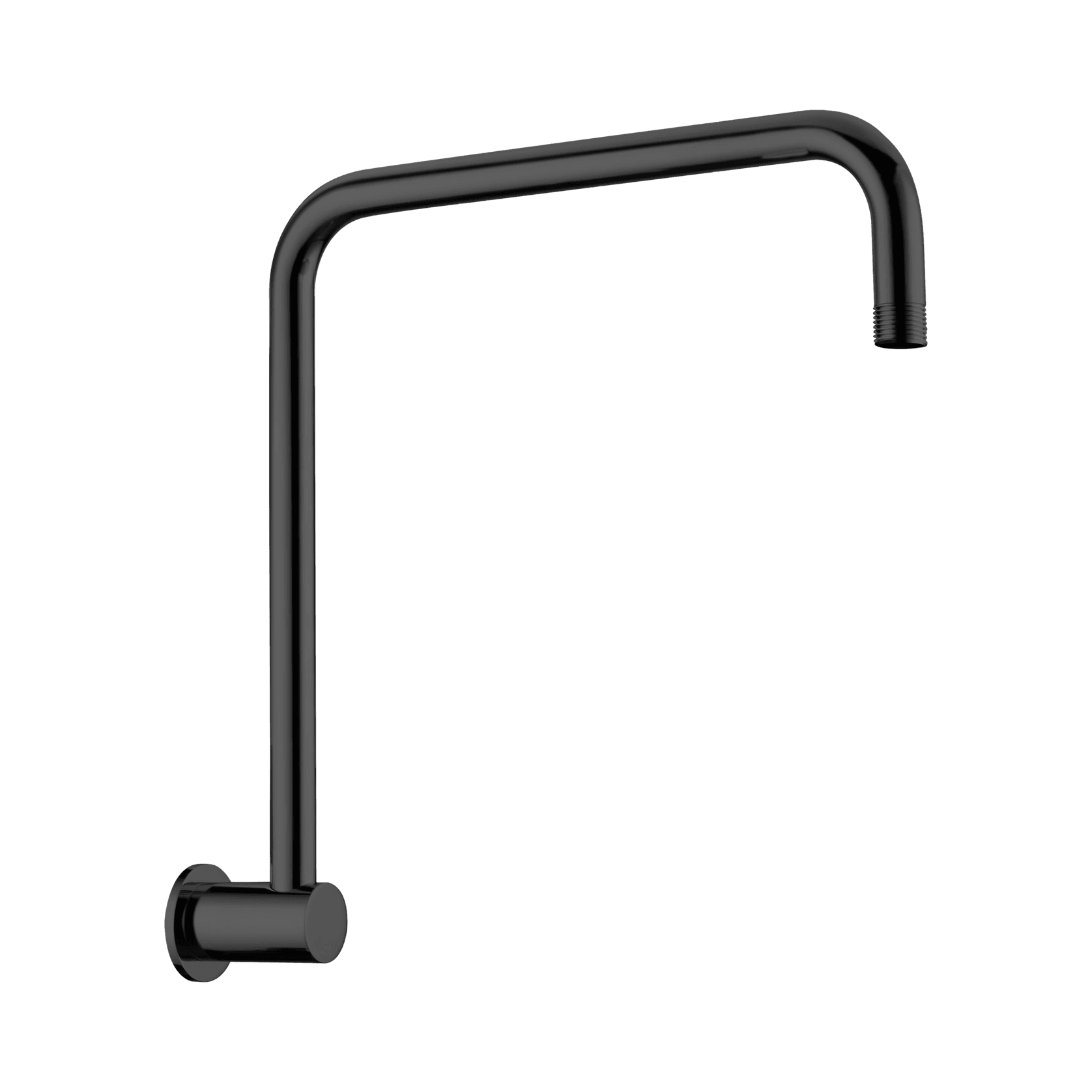 Round Swivel Shower Arm Matte Black gallery detail image