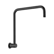 Round Swivel Shower Arm Matte Black gallery detail image