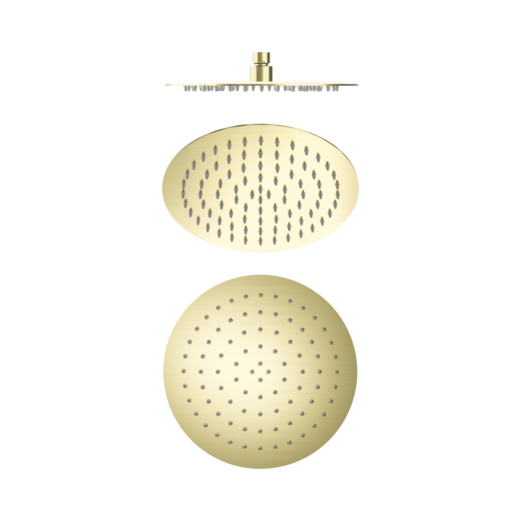 250mm Round Stainless Steel Shower Head 4 Star Rating Brushed Gold gallery detail image