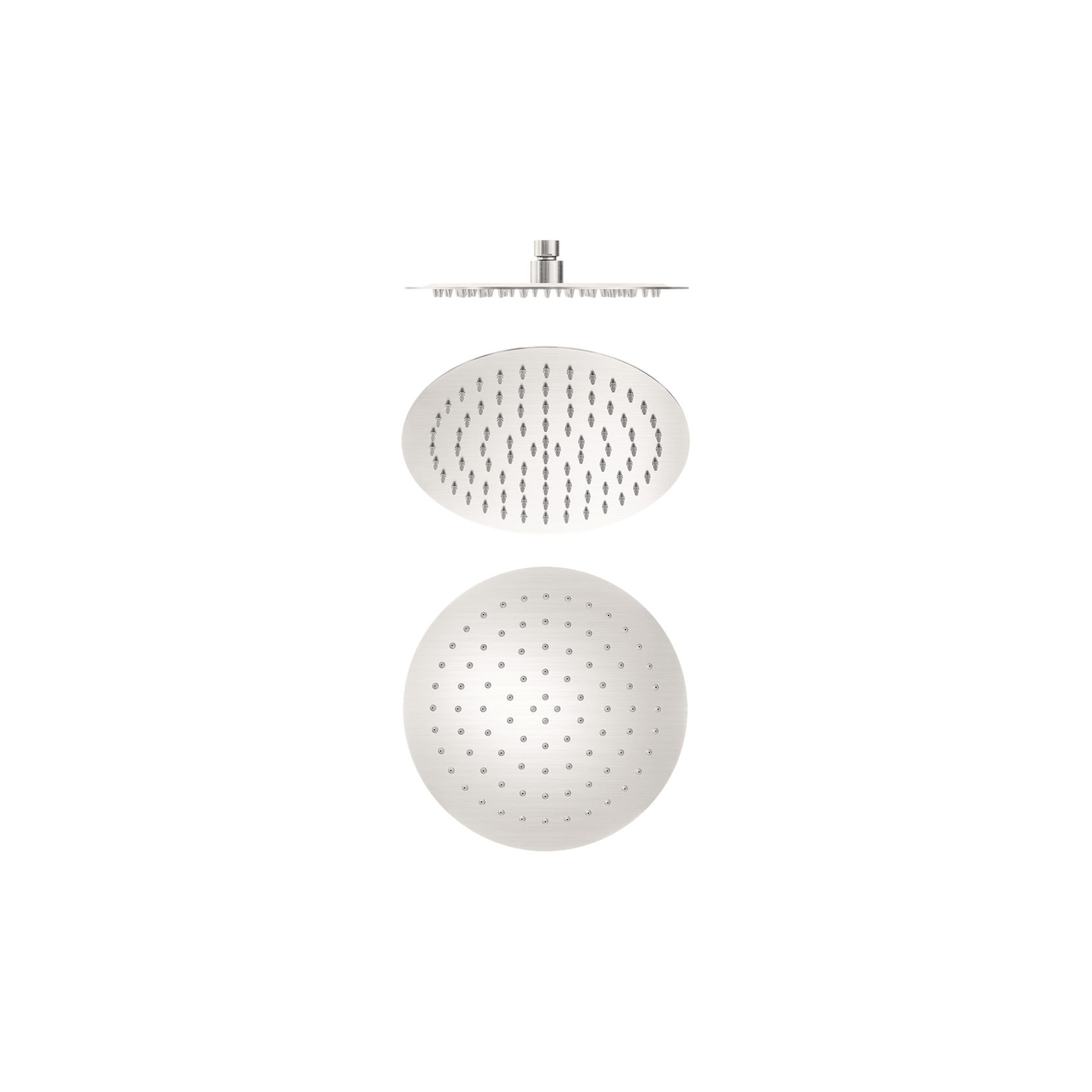 250mm Round Stainless Steel Shower Head 4 Star Rating Brushed Nickel gallery detail image
