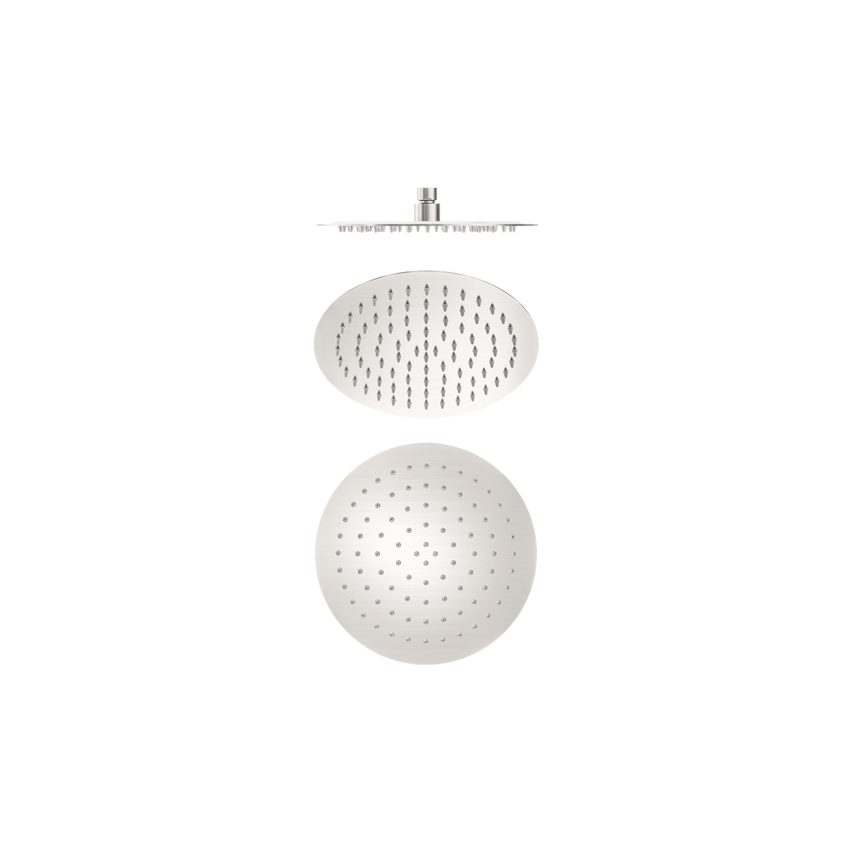 250mm Round Stainless Steel Shower Head 4 Star Rating Brushed Nickel gallery detail image