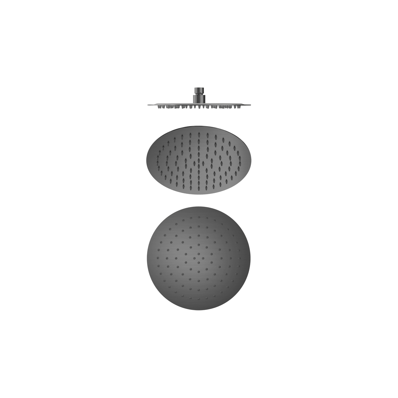 250mm Round Stainless Steel Shower Head 4 Star Rating Gun Metal gallery detail image