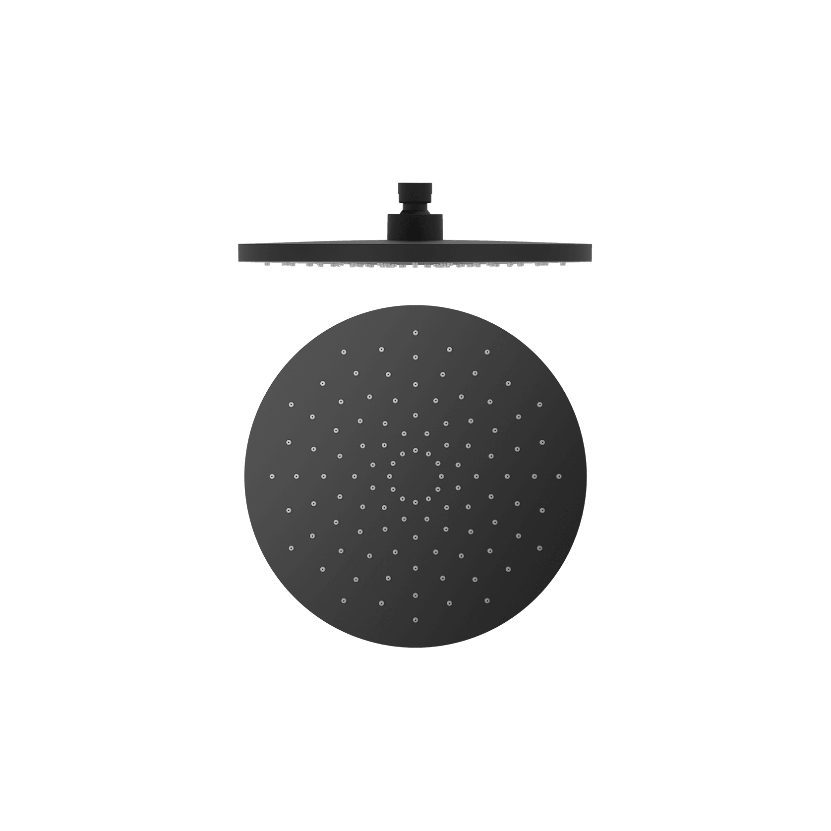 250mm Abs Round Shower Head Matte Black gallery detail image