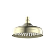 York 200mm Shower Head Aged Brass gallery detail image