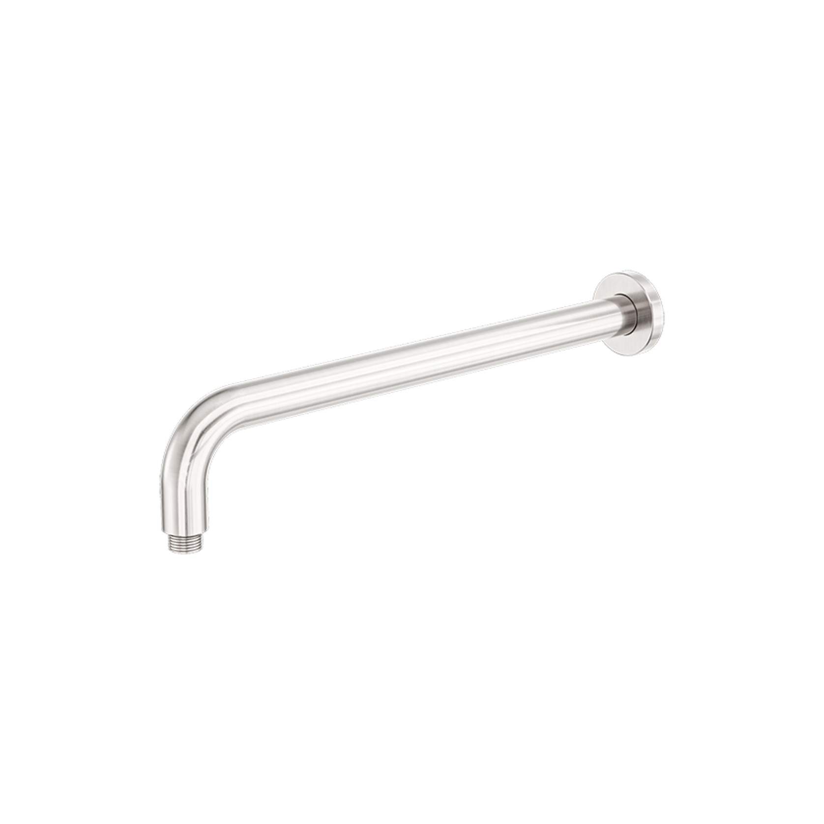 Zen SS316L Round Shower Arm 400mm Length | Brushed Nickel gallery detail image