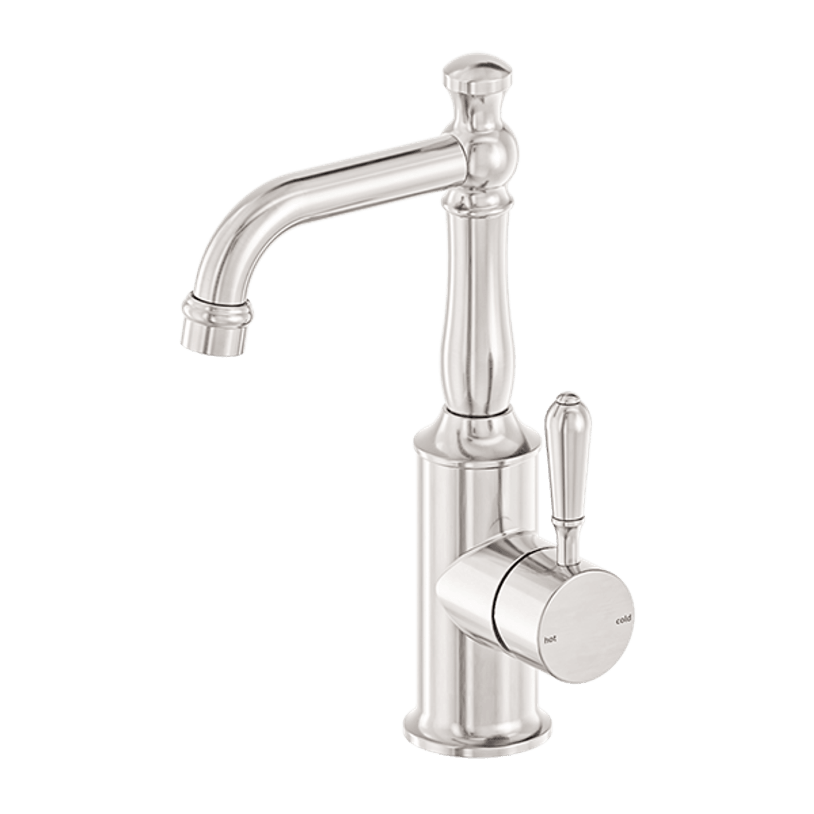 York Basin Mixer With Metal Lever Brushed Nickel gallery detail image