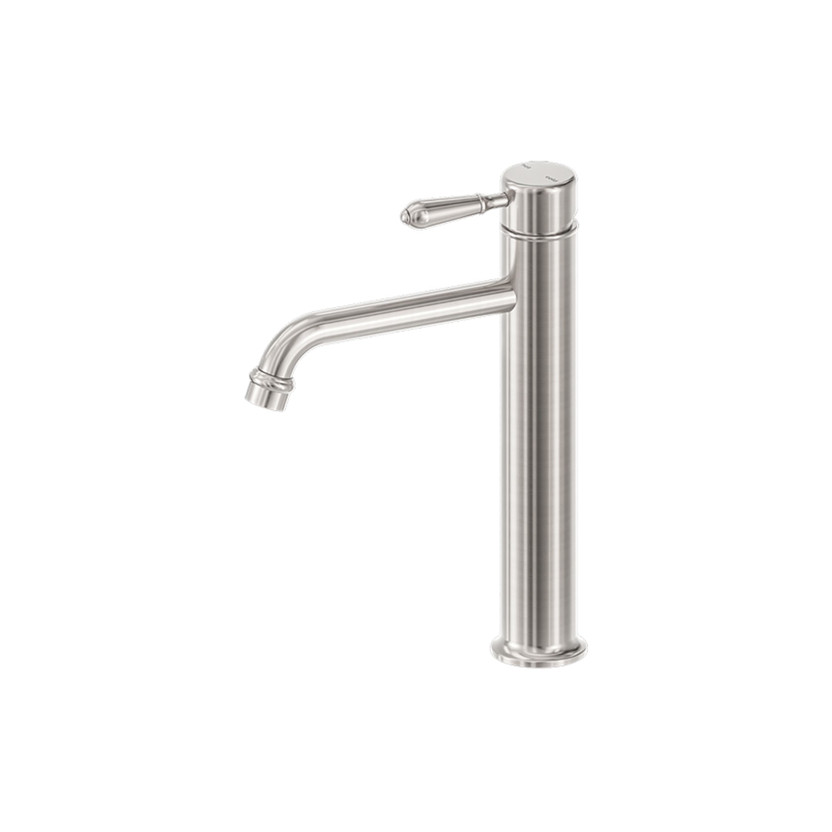 York Straight Tall Basin Mixer With Metal Lever Brushed Nickel gallery detail image