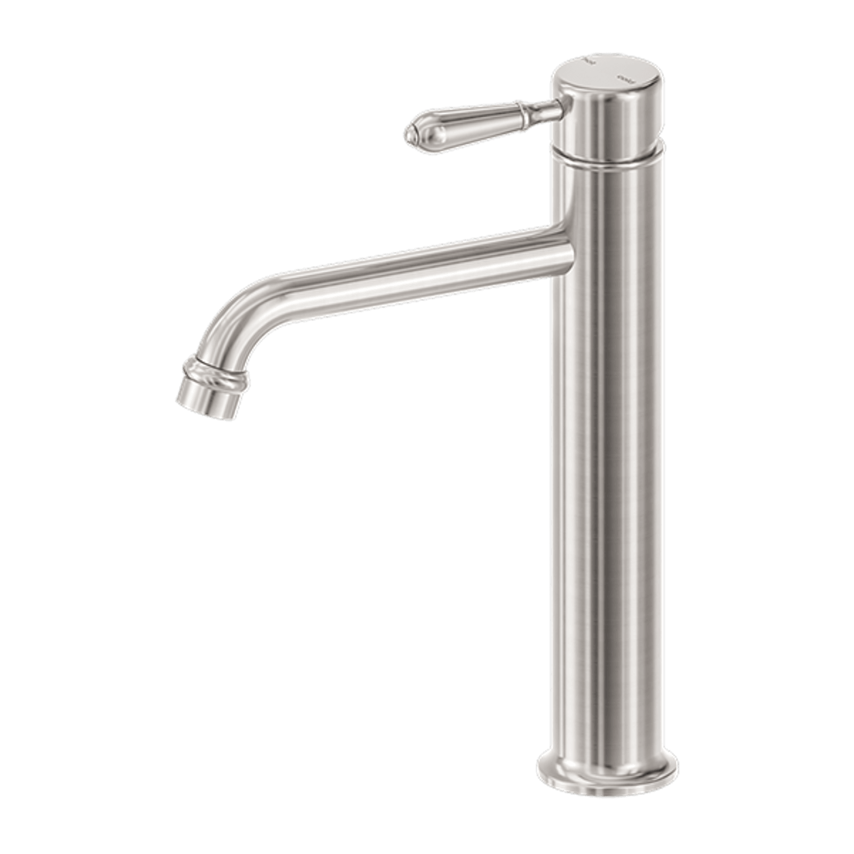 York Straight Tall Basin Mixer With Metal Lever Brushed Nickel gallery detail image