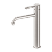 York Straight Tall Basin Mixer With Metal Lever Brushed Nickel gallery detail image
