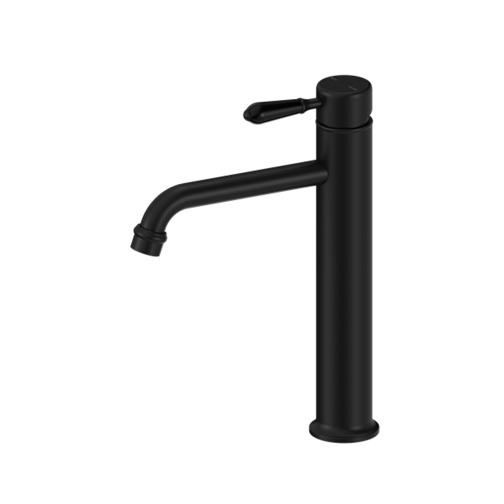 York Straight Tall Basin Mixer With Metal Lever Matte Black gallery detail image