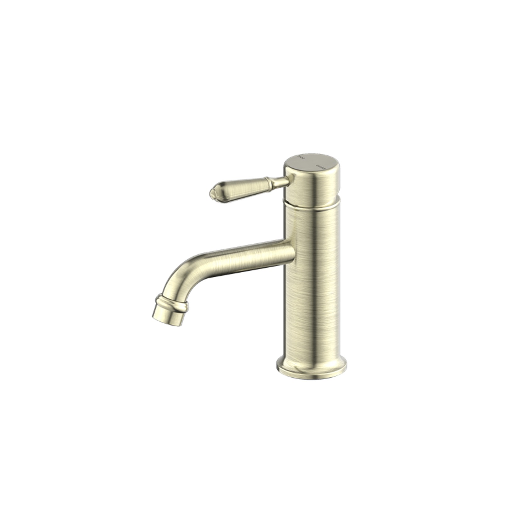 York Straight Basin Mixer With Metal Lever Aged Brass gallery detail image